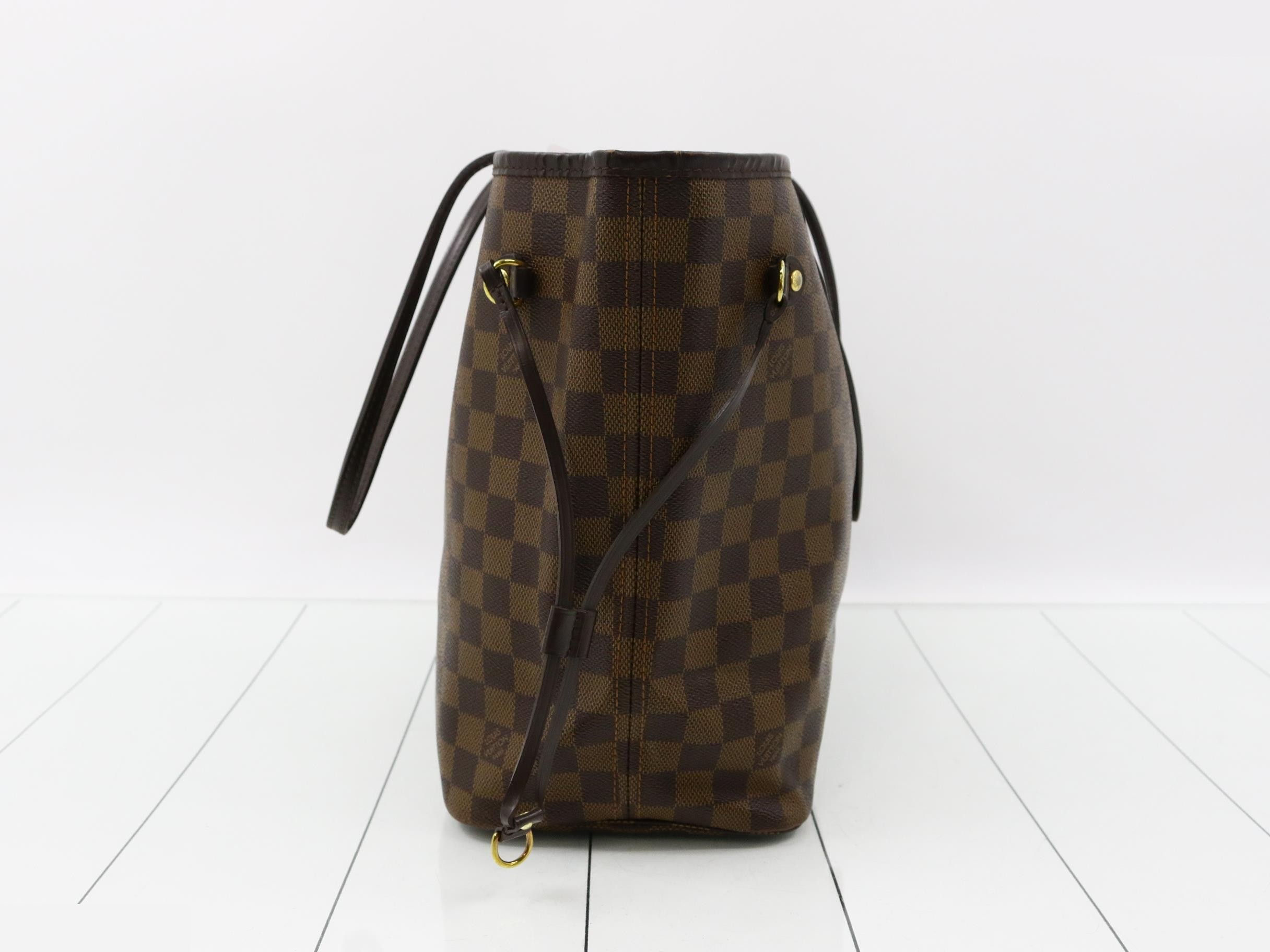 Damier Neverfull MM Cerise Tote Bag — view 4