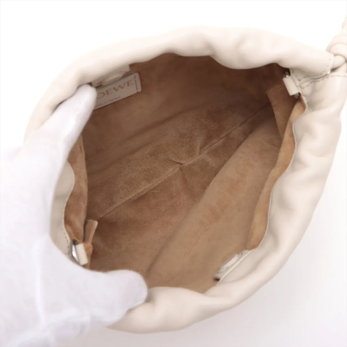 Flamenco Purse Bag Mini Leather 2WAY Shoulder Bag Ivory — view 6