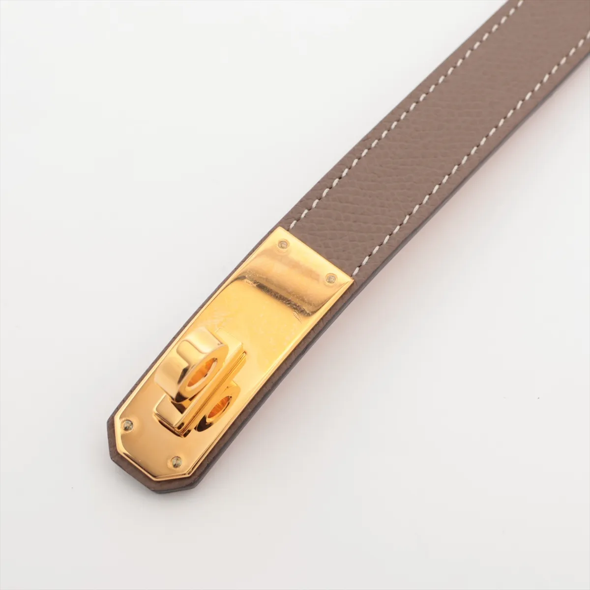 Kelly 18 B:2023 Belt, Veau Epsom leather, Etoupe color, — view 2