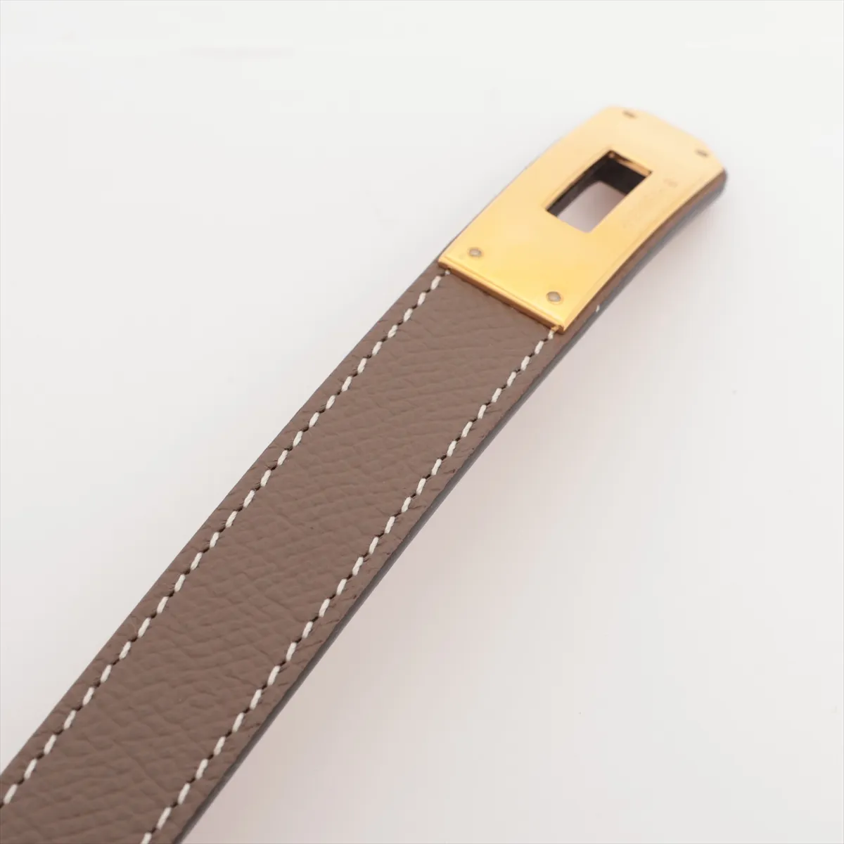 Kelly 18 B:2023 Belt, Veau Epsom leather, Etoupe color, — view 3