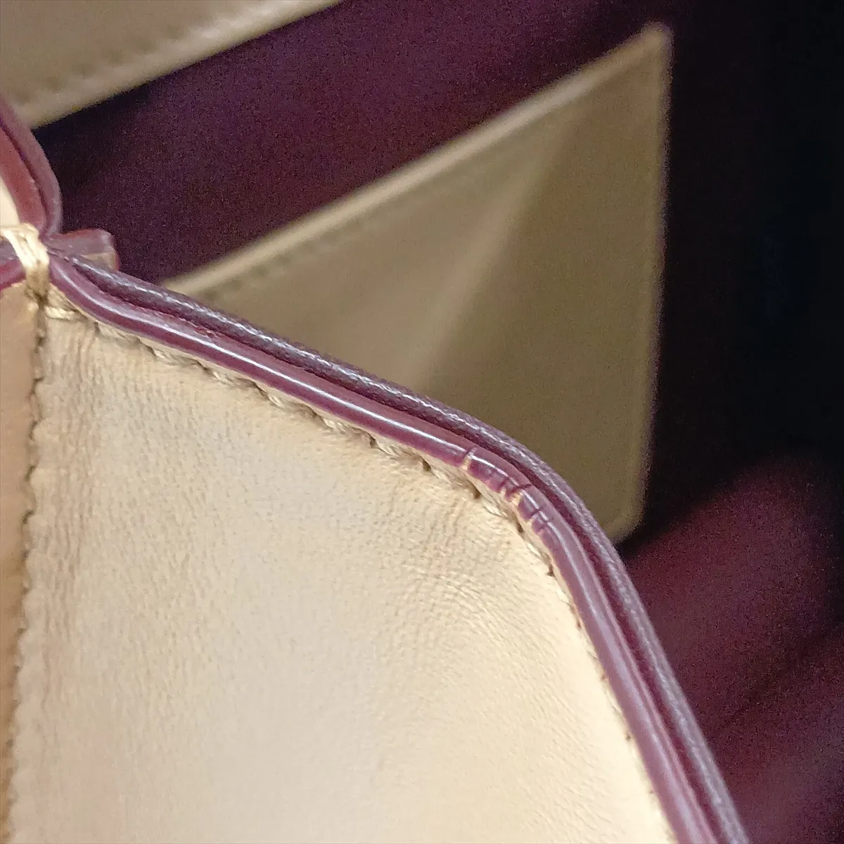 Serpenti Leather 2-Way Handbag, Beige, with Mirror — view 12