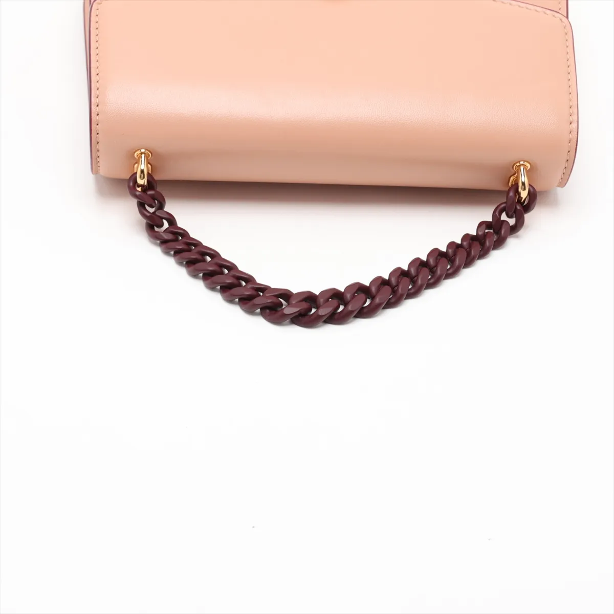 Serpenti Leather 2-Way Handbag, Beige, with Mirror — view 5