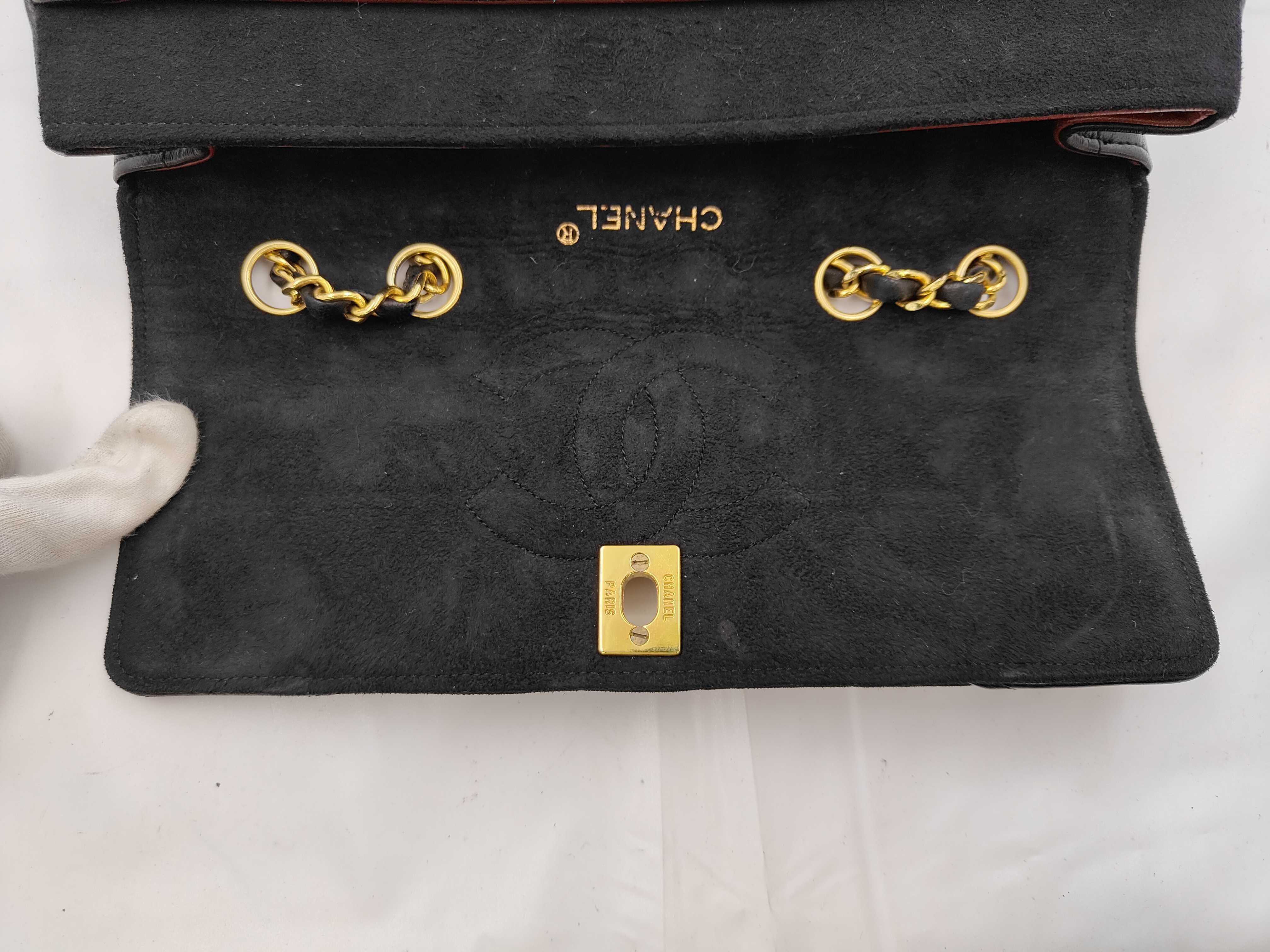 Suede Matelassé Black Shoulder Bag — view 7