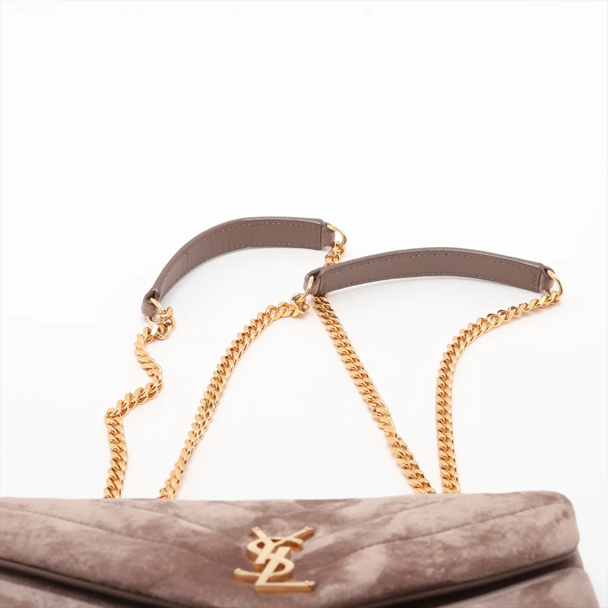 Loulou 494699 Suede Chain Shoulder Bag Brown — view 6
