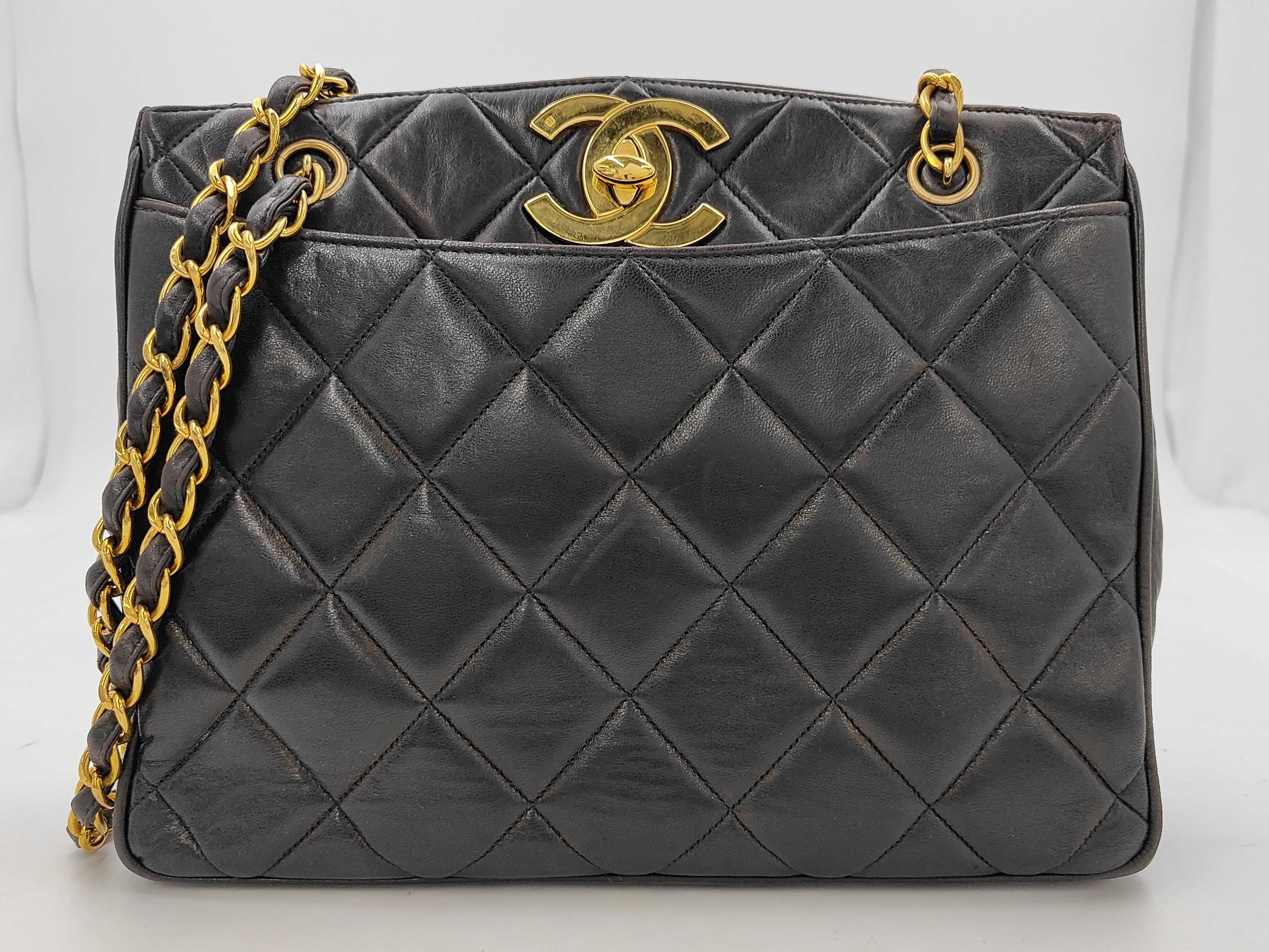 Lambskin Matelassé Chain Bag with Coco Mark Shoulder Bag