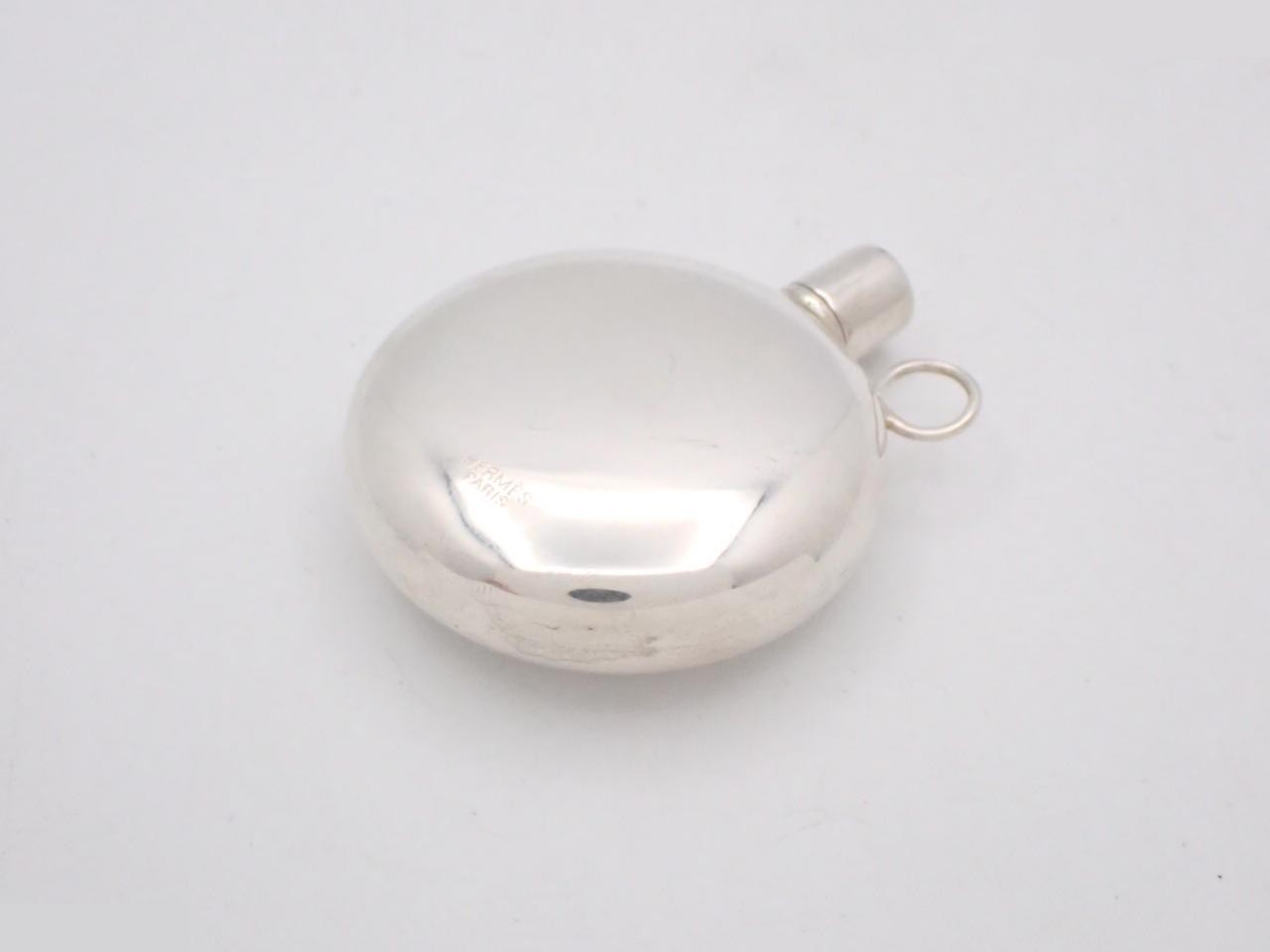 Perfume bottle necklace, 925 sterling silver, leather, 19.4g — view 3