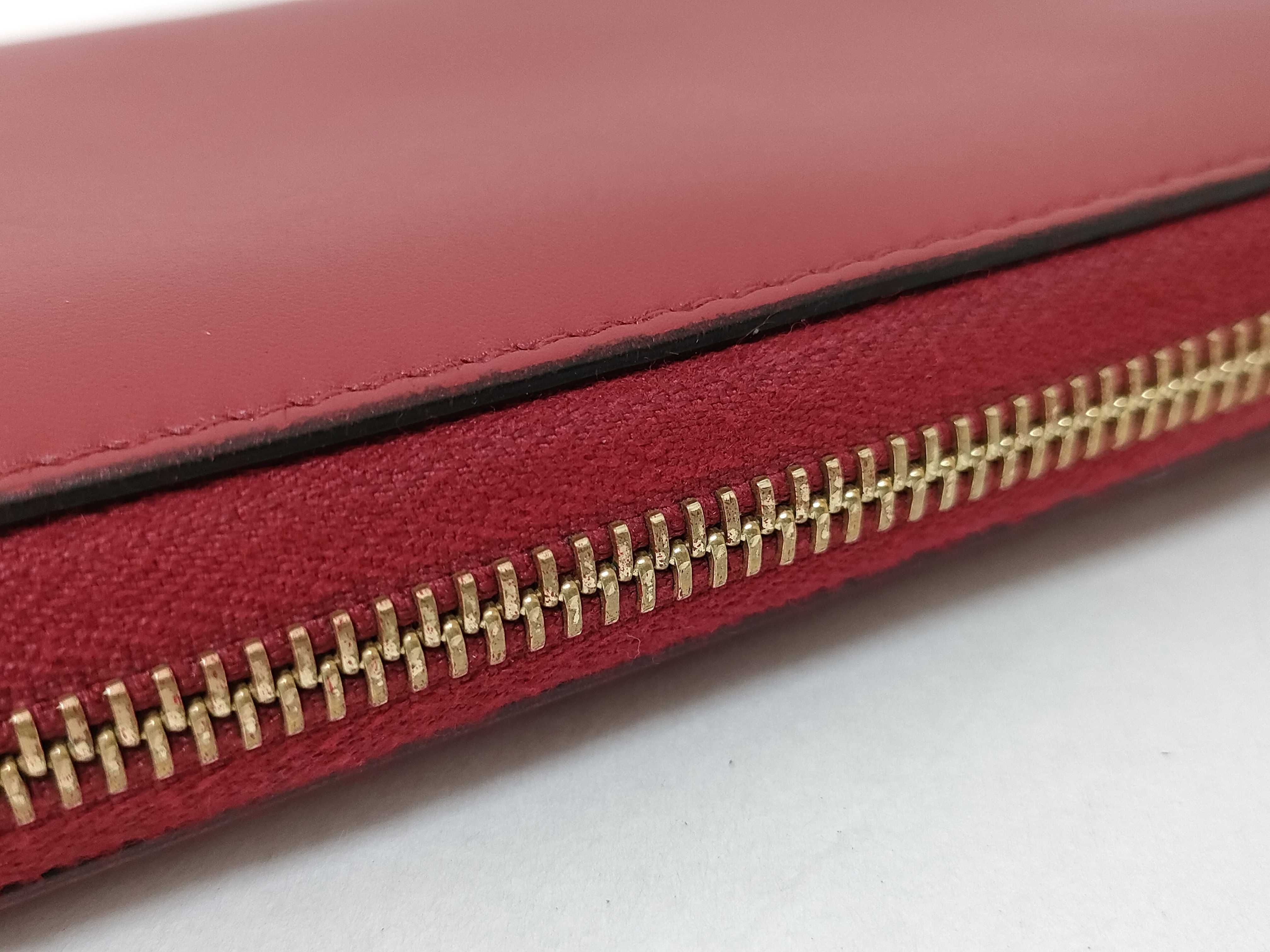 Bamboo Zip-Around Continental Wallet Red — view 7