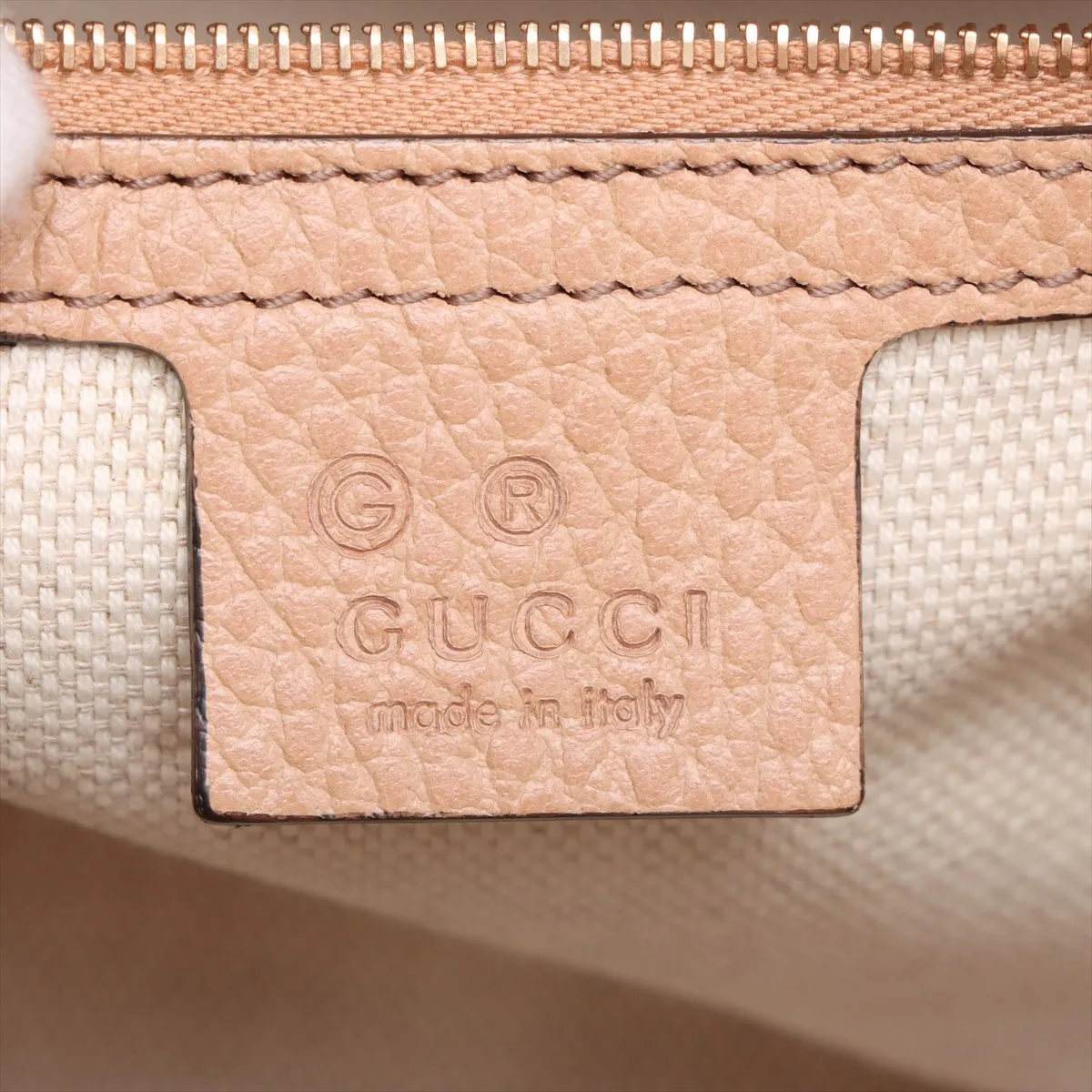 Soho Leather 2-Way Handbag, Beige, 607722 (Outlet) — view 10