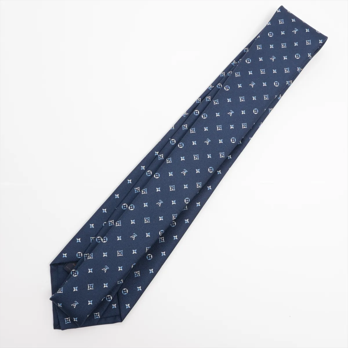 MR0226 Tie Silk Marine Thread Fuzzed Tangled M79429 Tie LV Dual 8CM — view 2