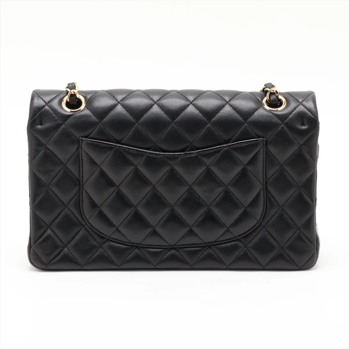 [Individually packaged] Chanel Matelassé 25 Lambskin Double Flap Double Chain Bag, Black with Gold Hardware, 20106293, Serial Number in the 20s, A01112 — view 2