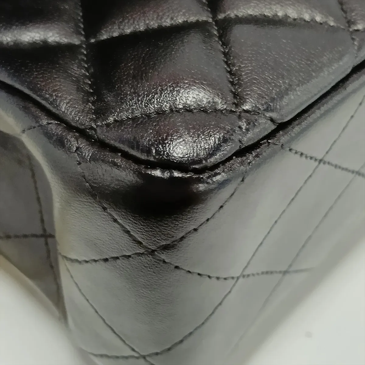 [Individually packaged] Chanel Matelassé 25 Lambskin Double Flap Double Chain Bag, Black with Gold Hardware, 20106293, Serial Number in the 20s, A01112 — view 13