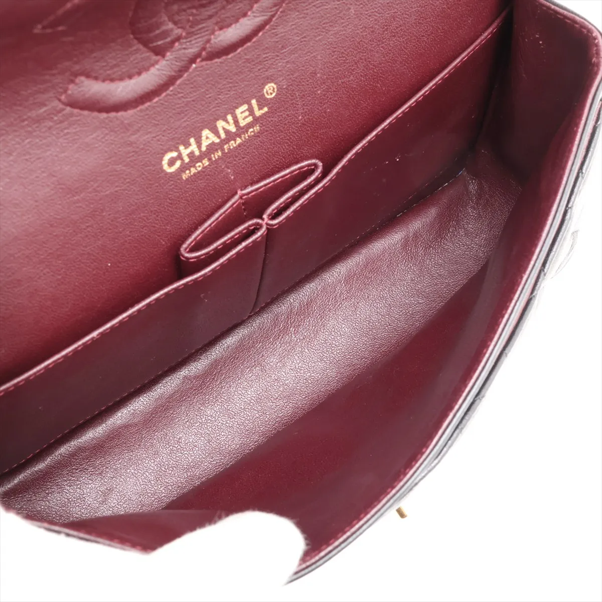 [Individually packaged] Chanel Matelassé 25 Lambskin Double Flap Double Chain Bag, Black with Gold Hardware, 20106293, Serial Number in the 20s, A01112 — view 6