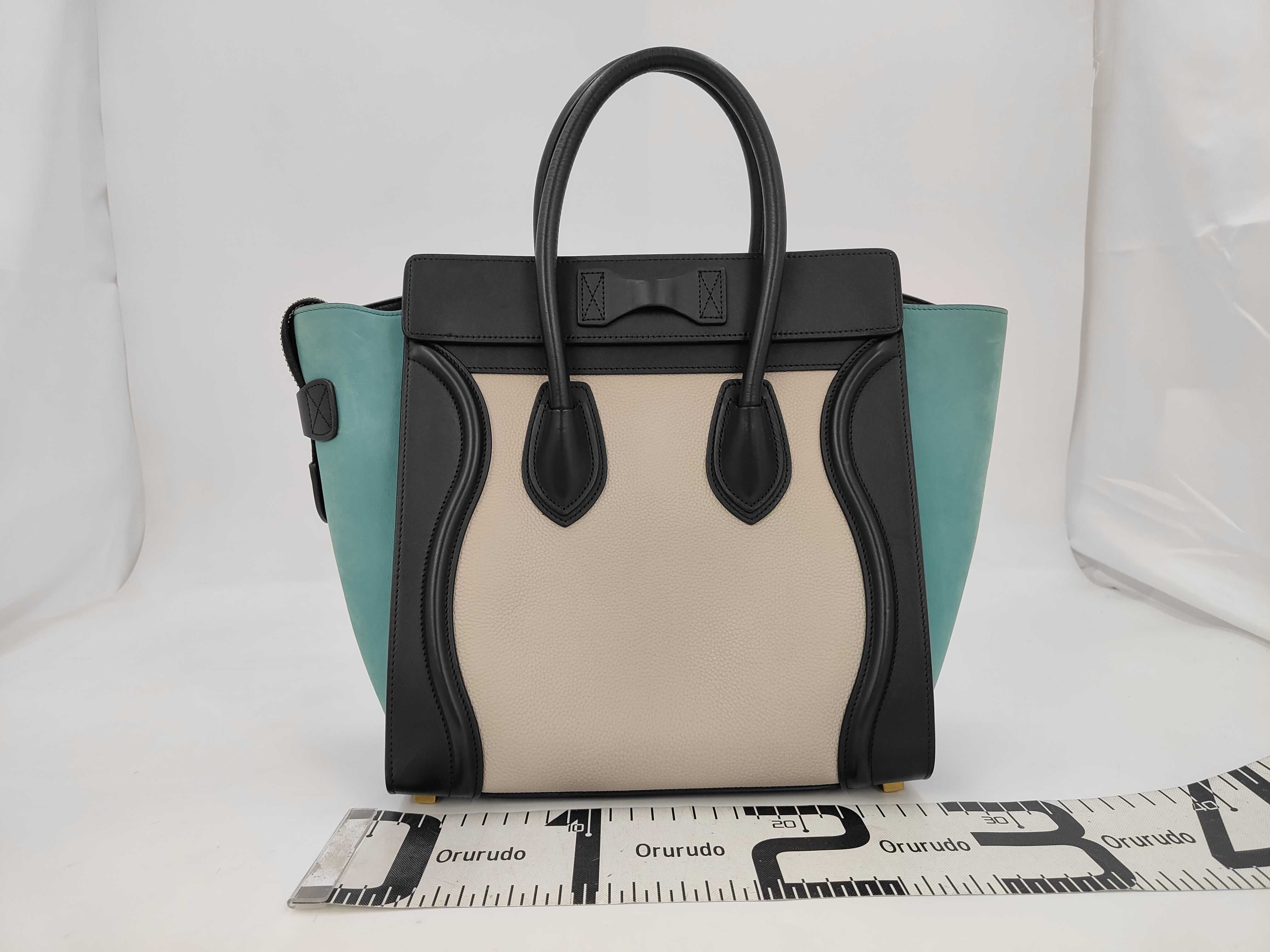 Luggage Micro Shopper Handbag, Beige — view 2