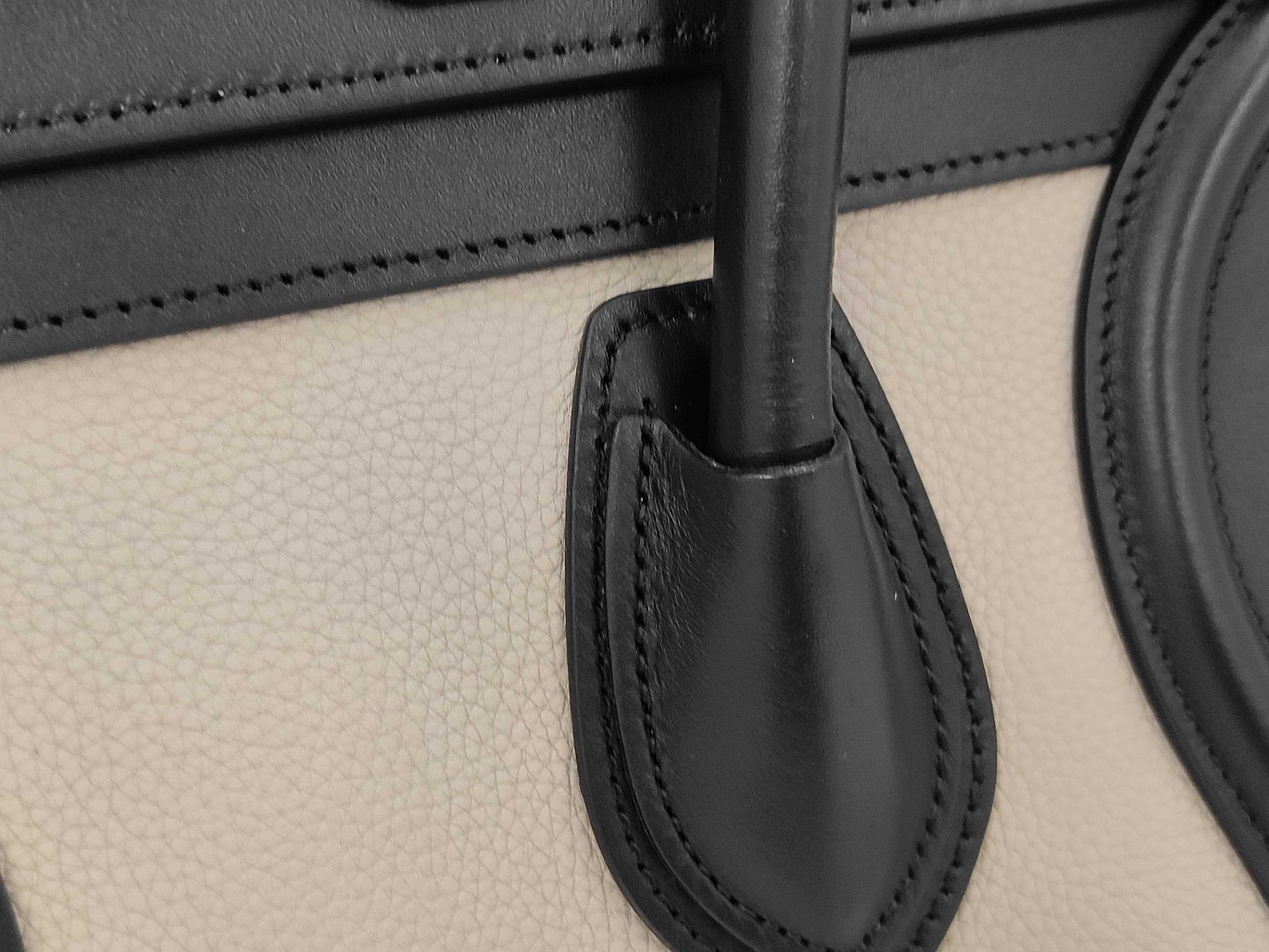 Luggage Micro Shopper Handbag, Beige — view 3