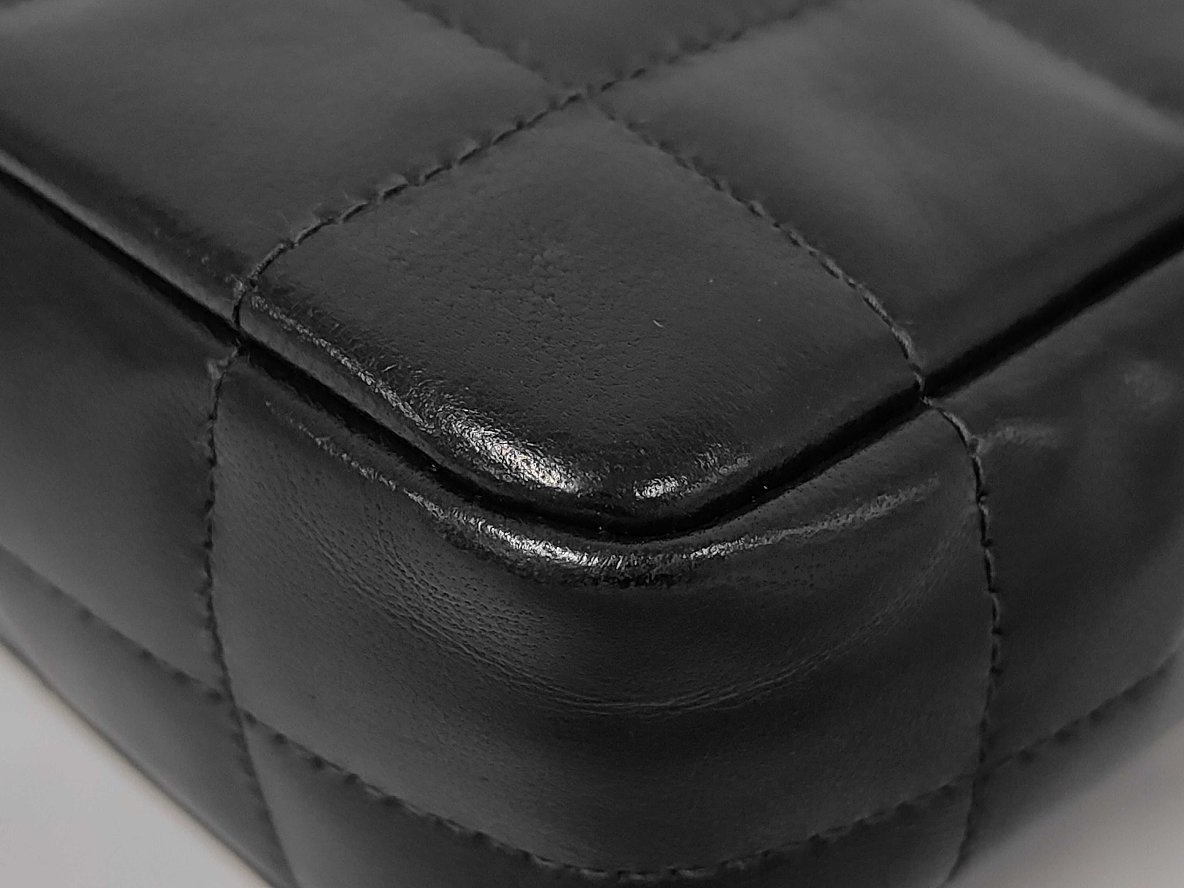 Lambskin Chocolate Bar Camellia Chain Shoulder Bag (with guarantee and serial number sticker, serial number in the 8th range) — view 6