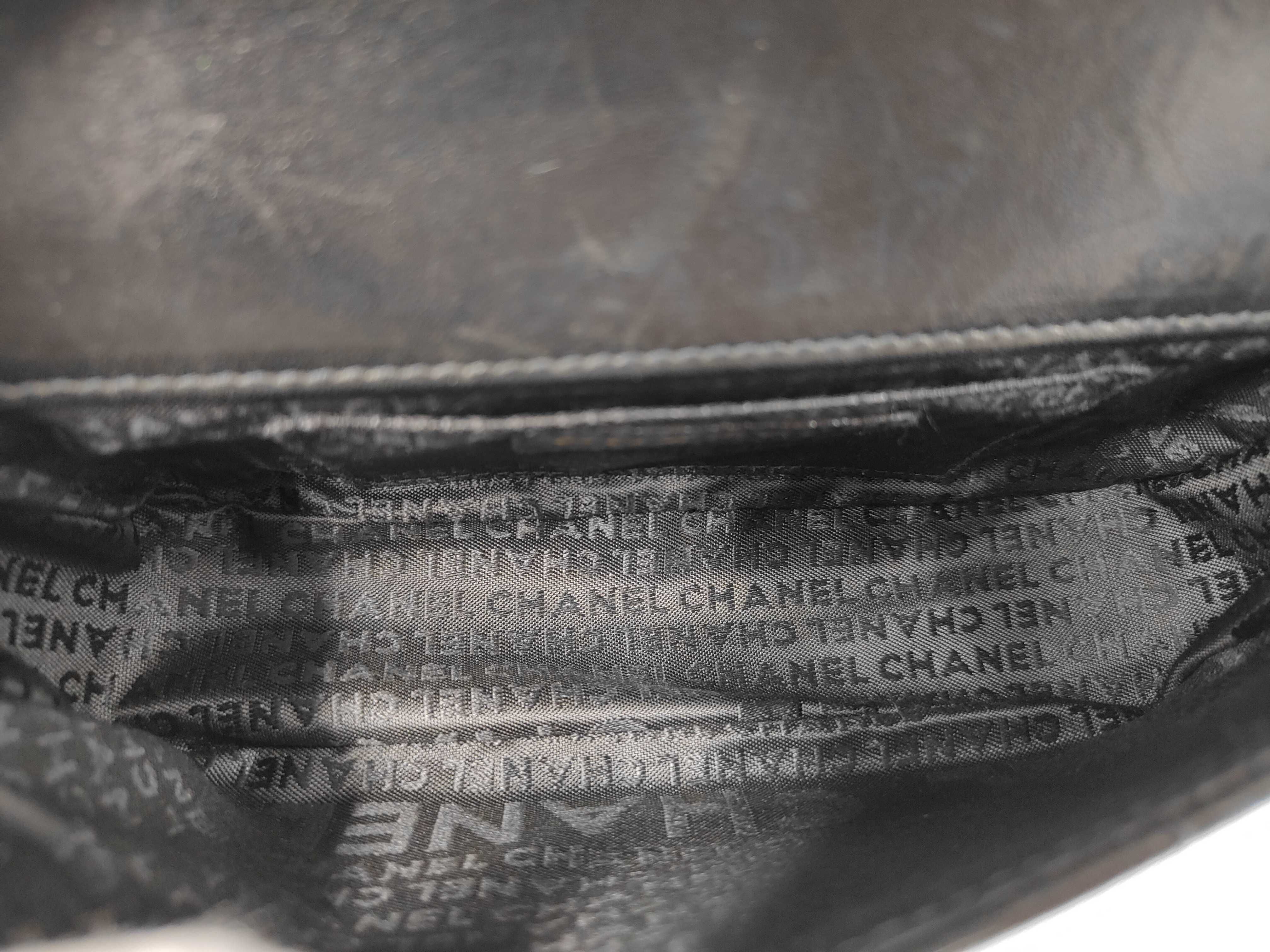 Lambskin Chocolate Bar Camellia Chain Shoulder Bag (with guarantee and serial number sticker, serial number in the 8th range) — view 8