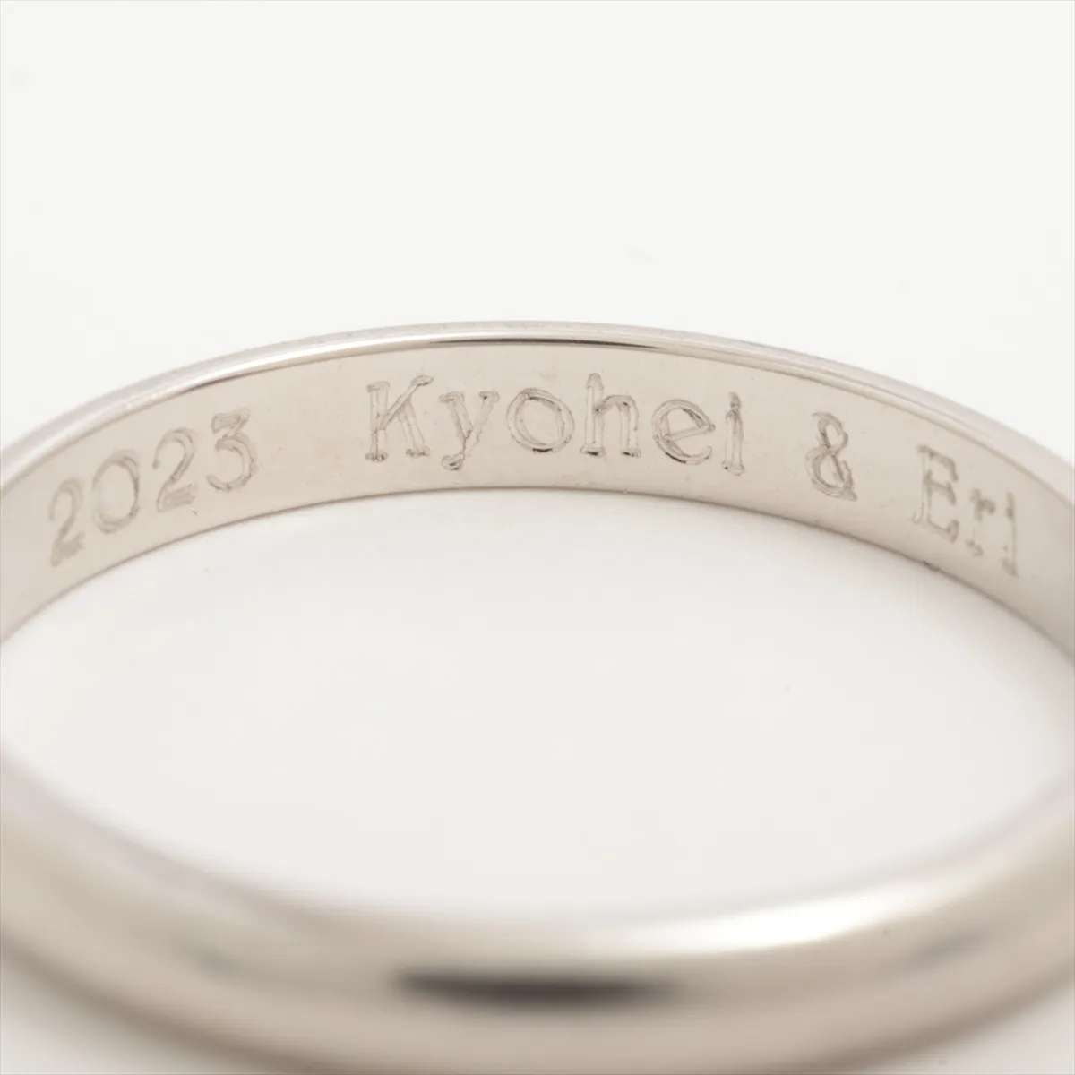 Wedding Ring, Pt950, 2.8g, Size 50, Name Engraving, SUT717 — view 5