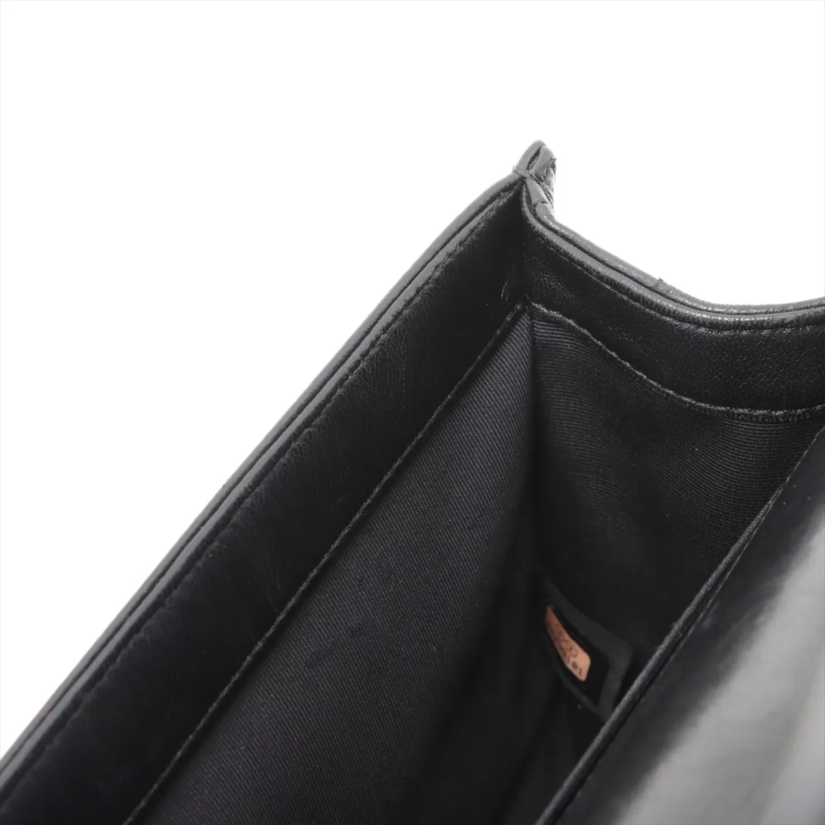 Boy Chanel 25 Lambskin Chain Shoulder Bag Black Gunmetal Metal Fittings 24299101 24th Series A67086 — view 11