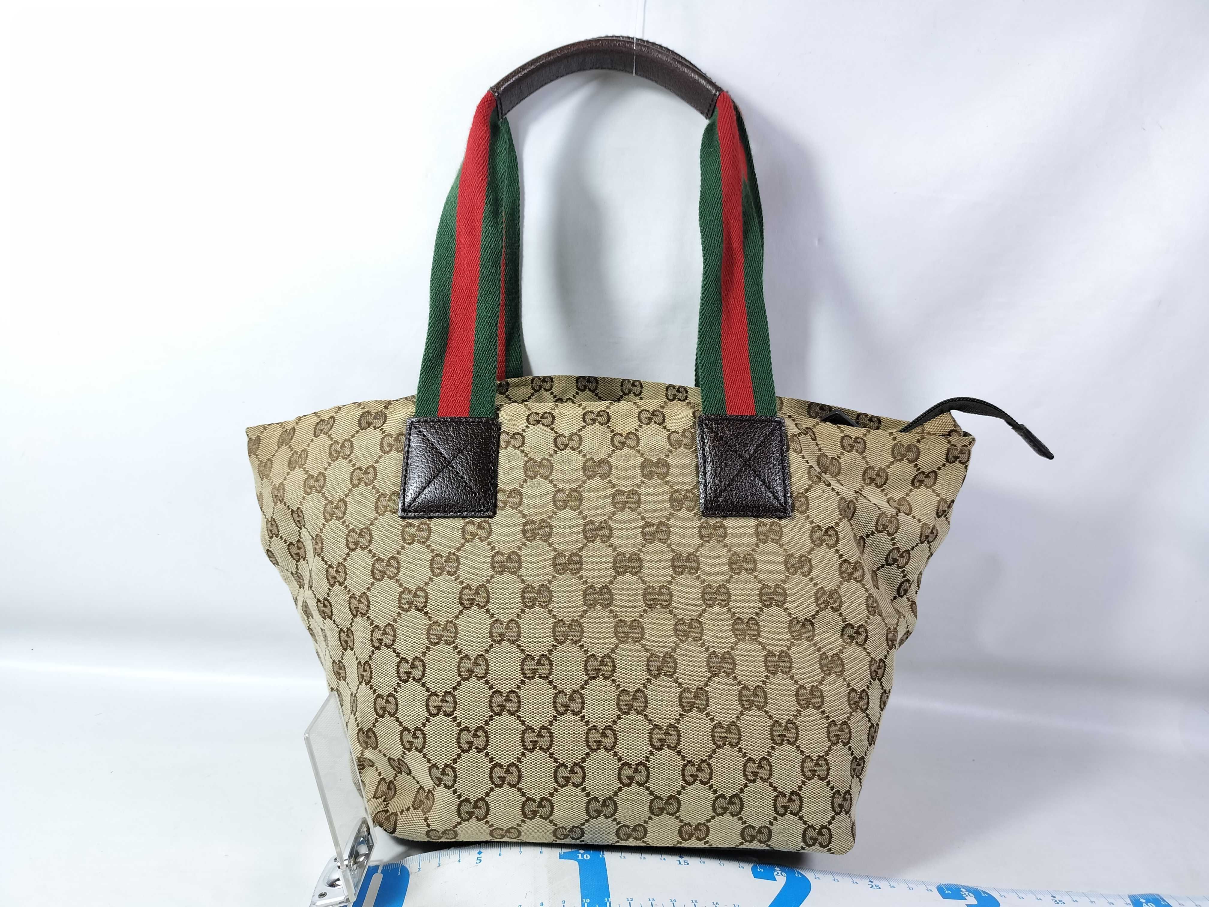 GG Canvas Handbag, Gucci GG Canvas Sherry Line 131230 Handbag — view 2