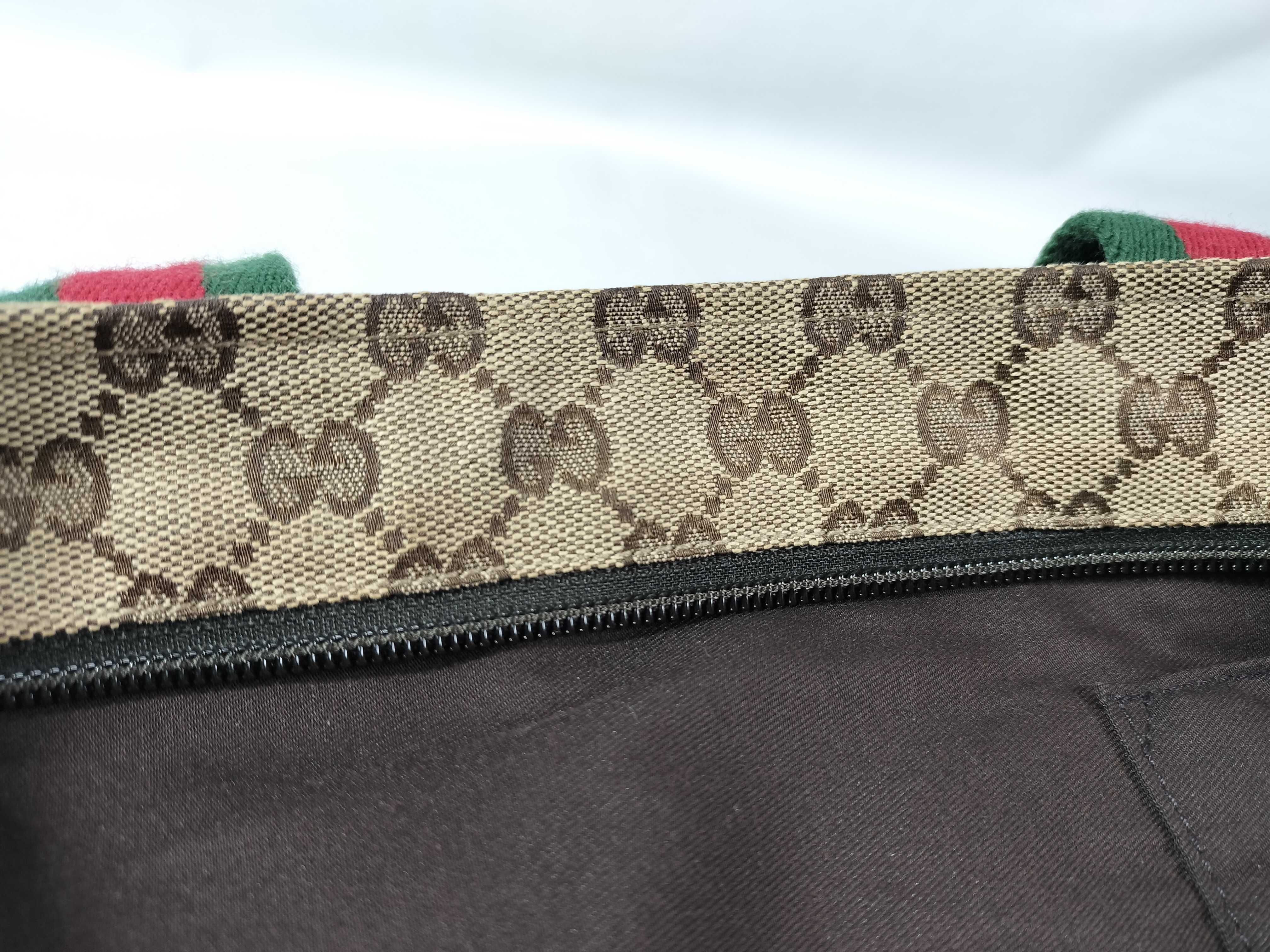 GG Canvas Handbag, Gucci GG Canvas Sherry Line 131230 Handbag — view 12