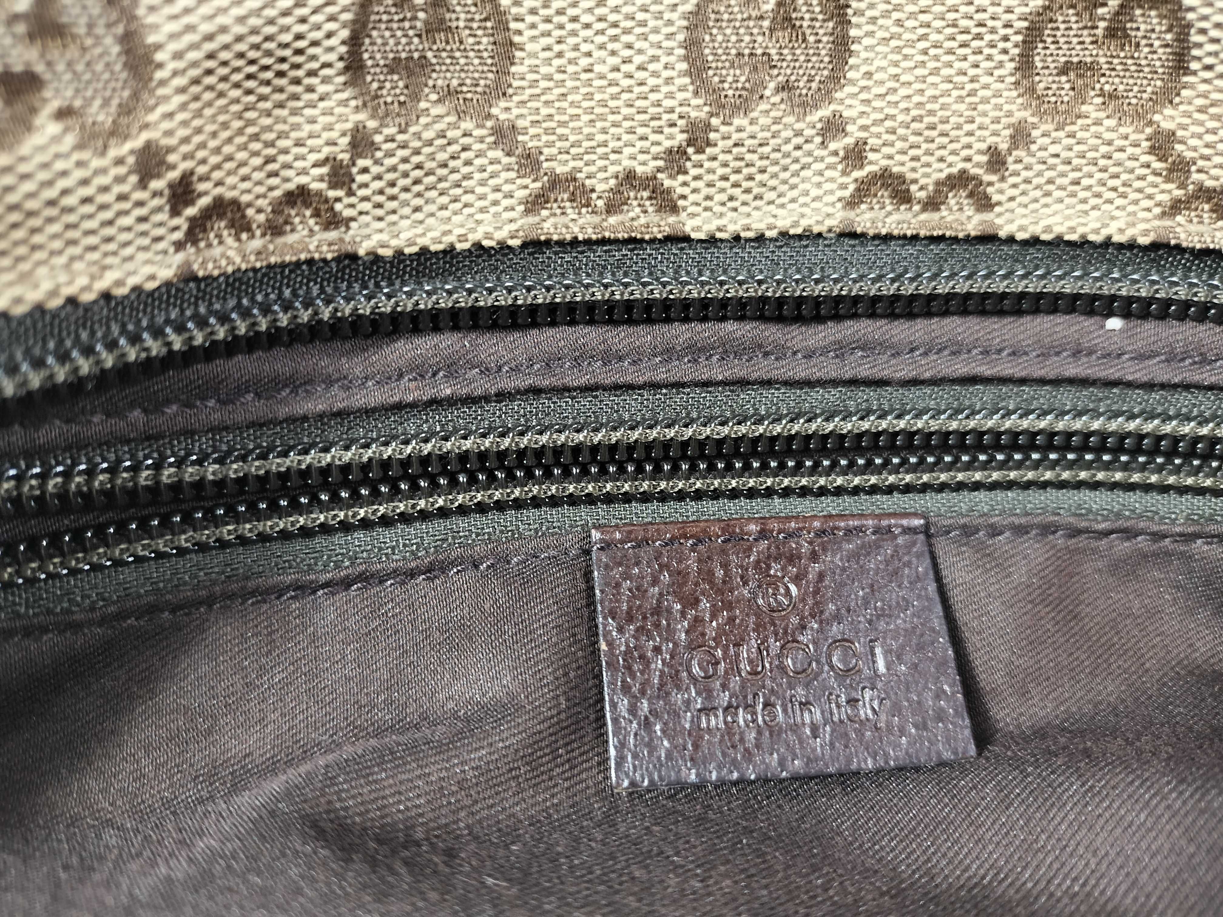 GG Canvas Handbag, Gucci GG Canvas Sherry Line 131230 Handbag — view 9