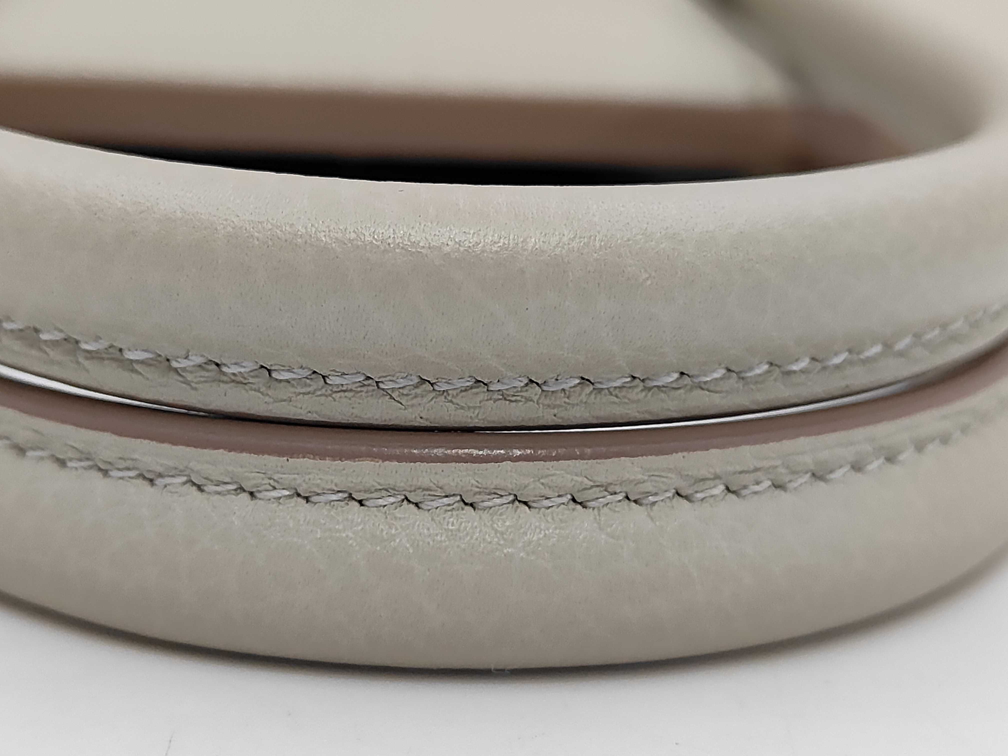 Birkin 30 White Gray Gold Metal Fittings Z Engraved Handbag — view 6