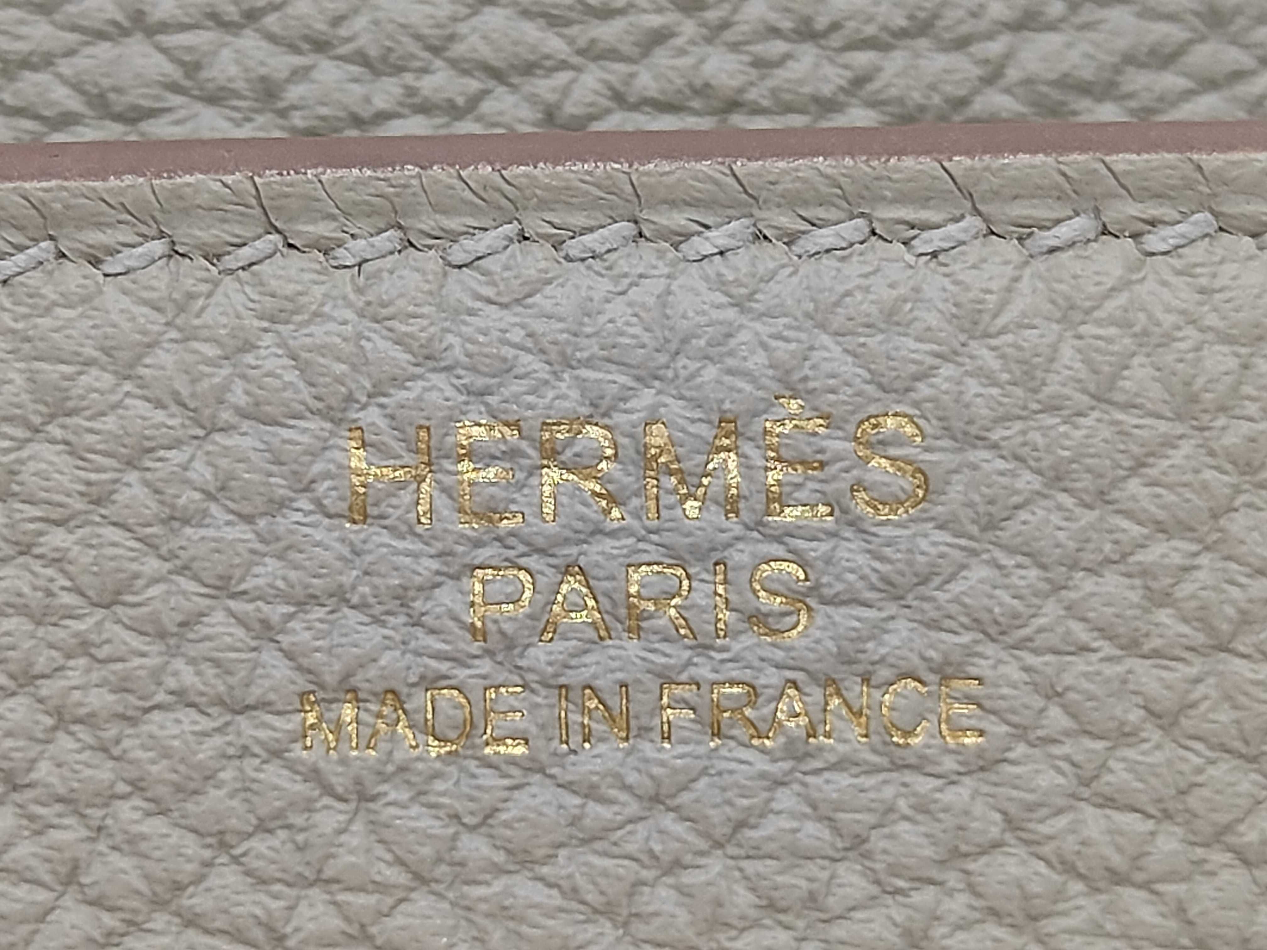 Birkin 30 White Gray Gold Metal Fittings Z Engraved Handbag — view 9