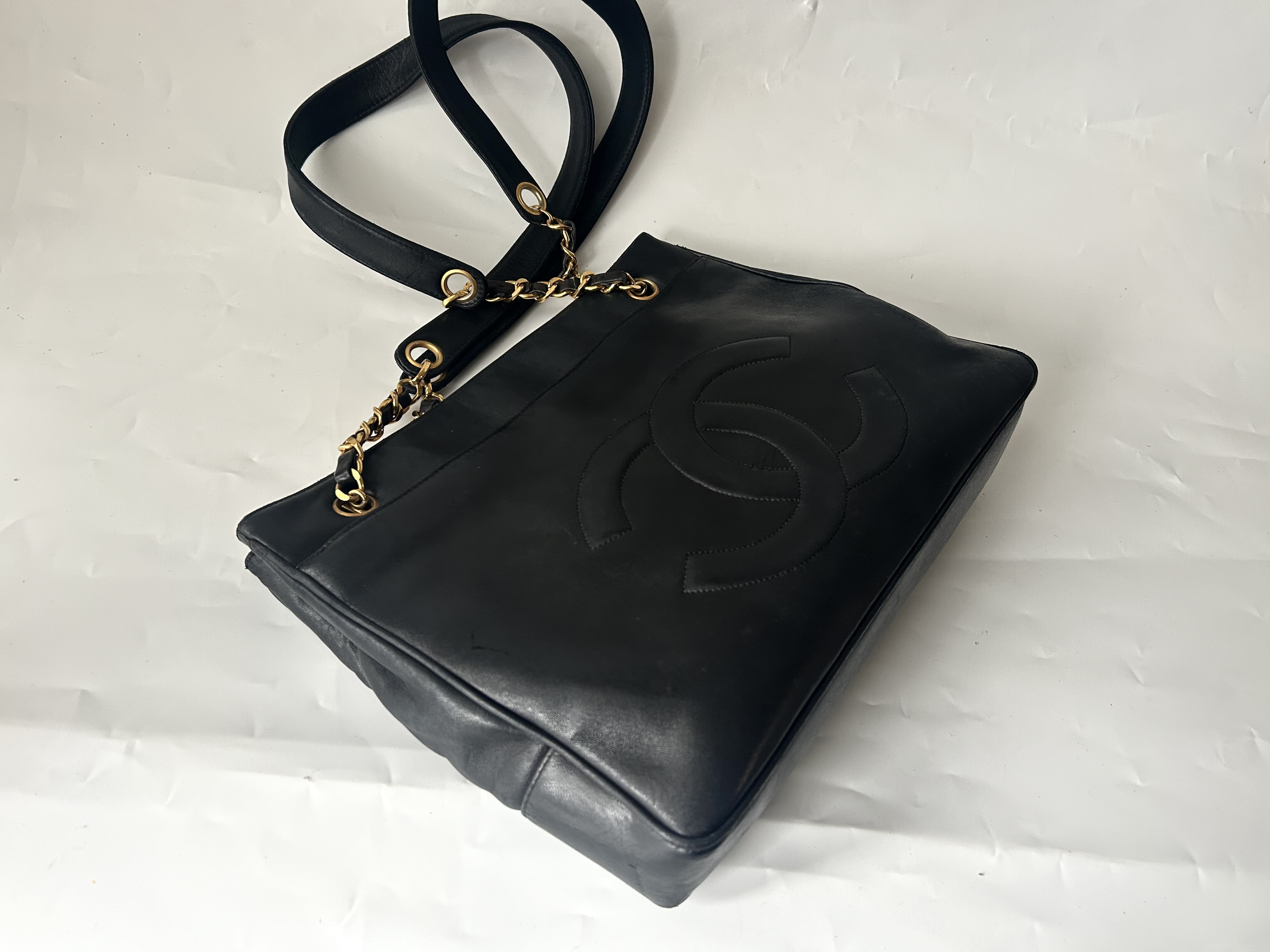 Lambskin Chain Tote Bag — view 4