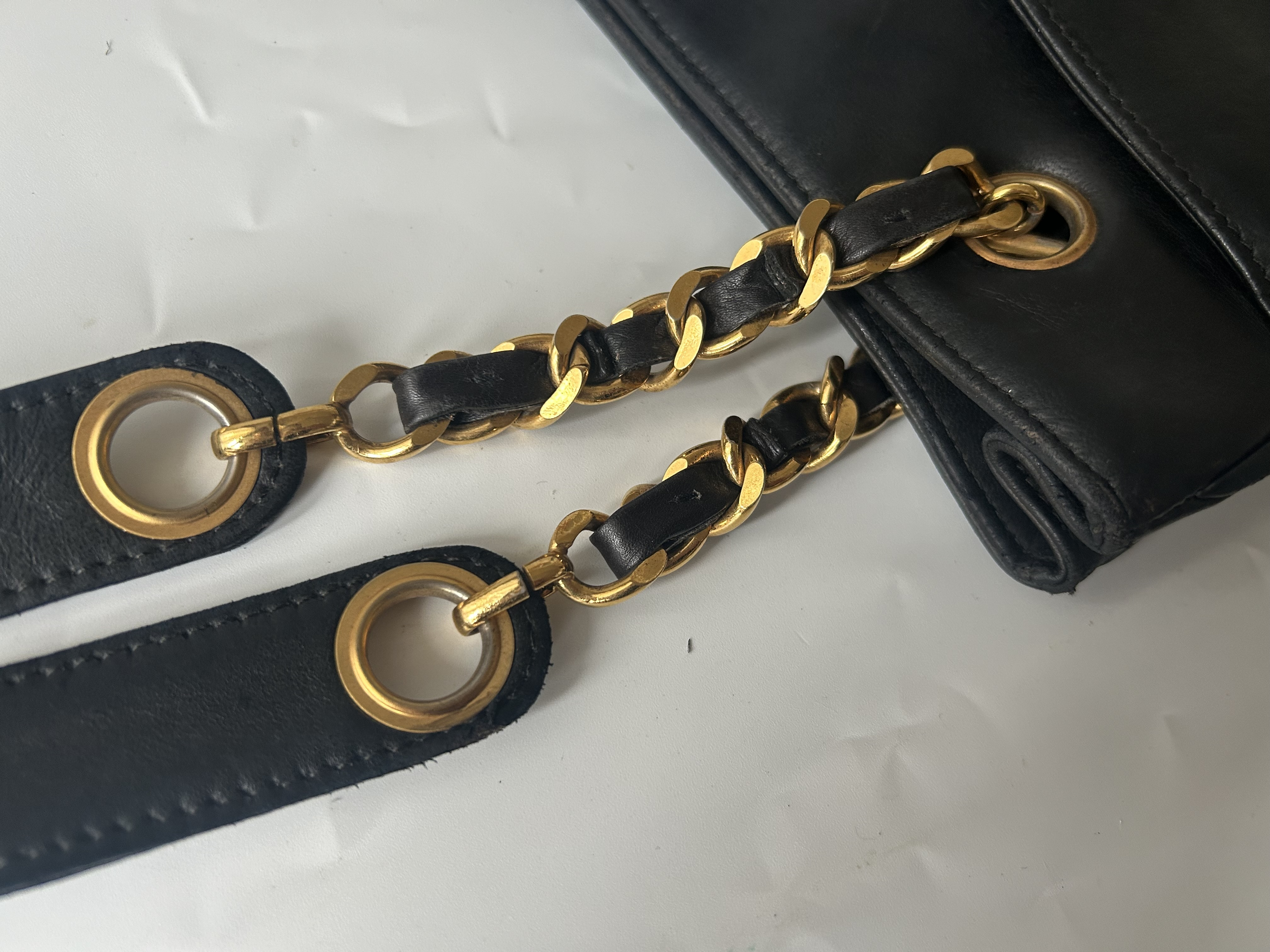 Lambskin Chain Tote Bag — view 5