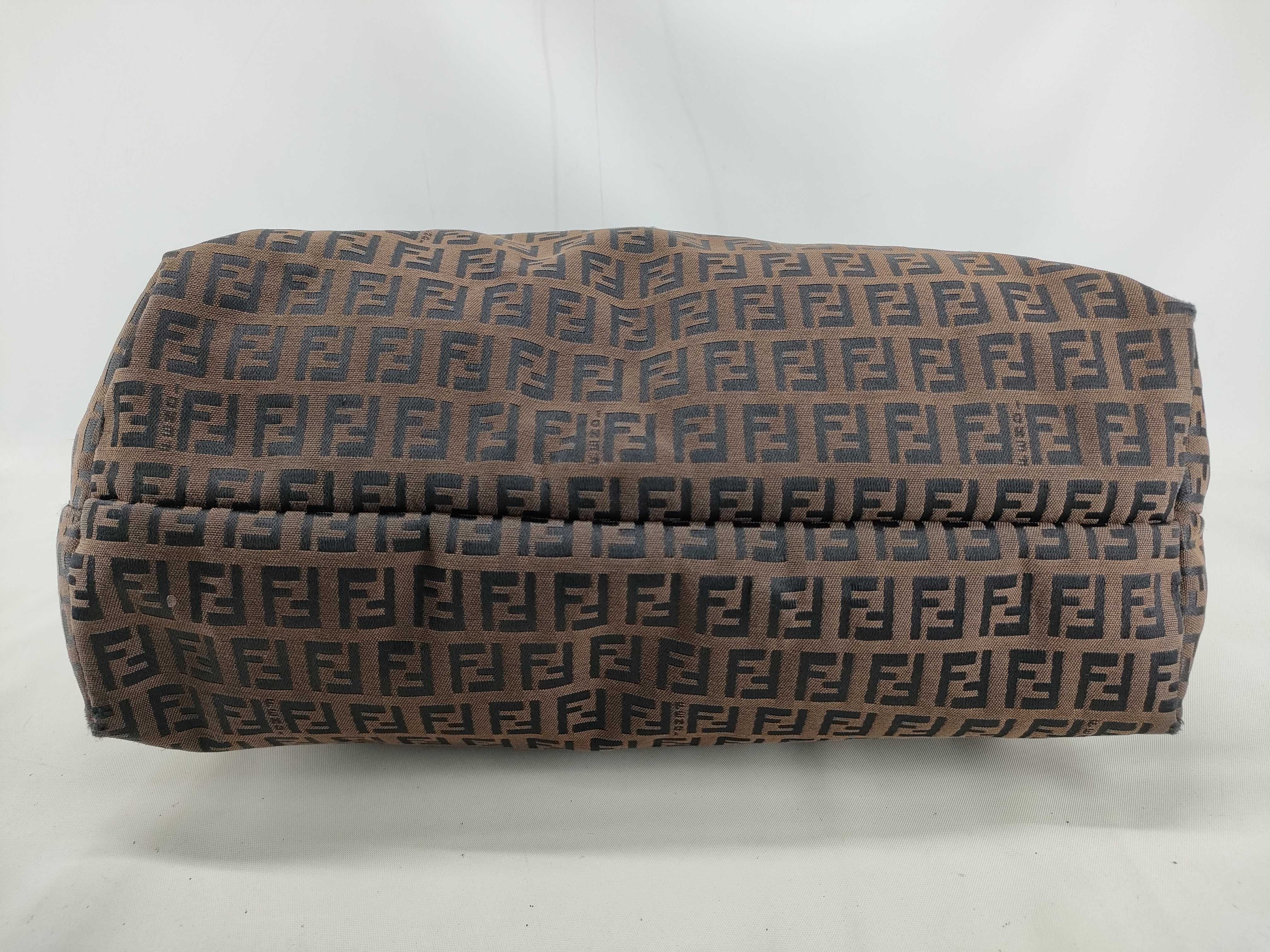 Zucca Pattern Fendi Zucchino Tote Bag Brown Tote Bag — view 3