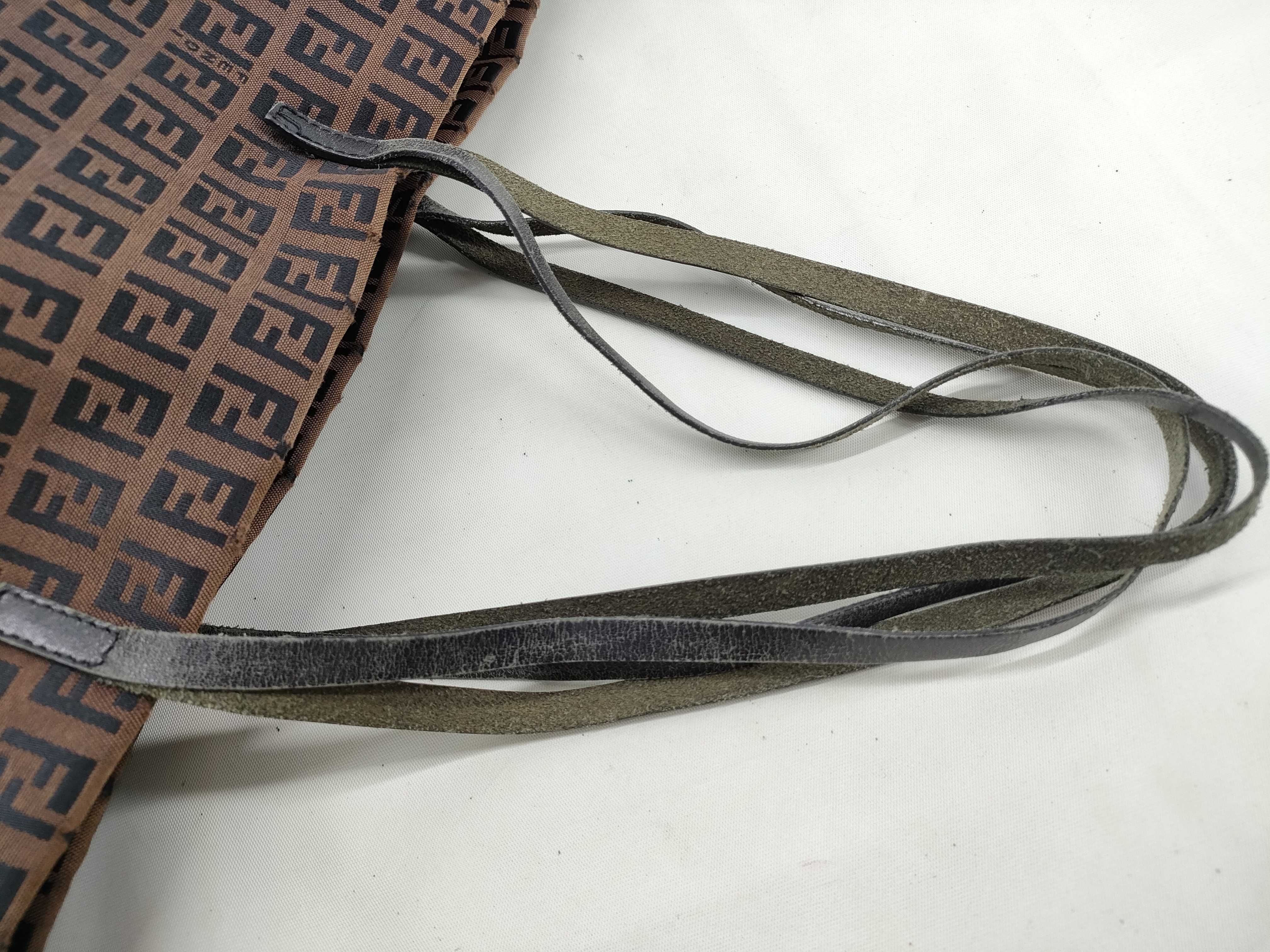 Zucca Pattern Fendi Zucchino Tote Bag Brown Tote Bag — view 4