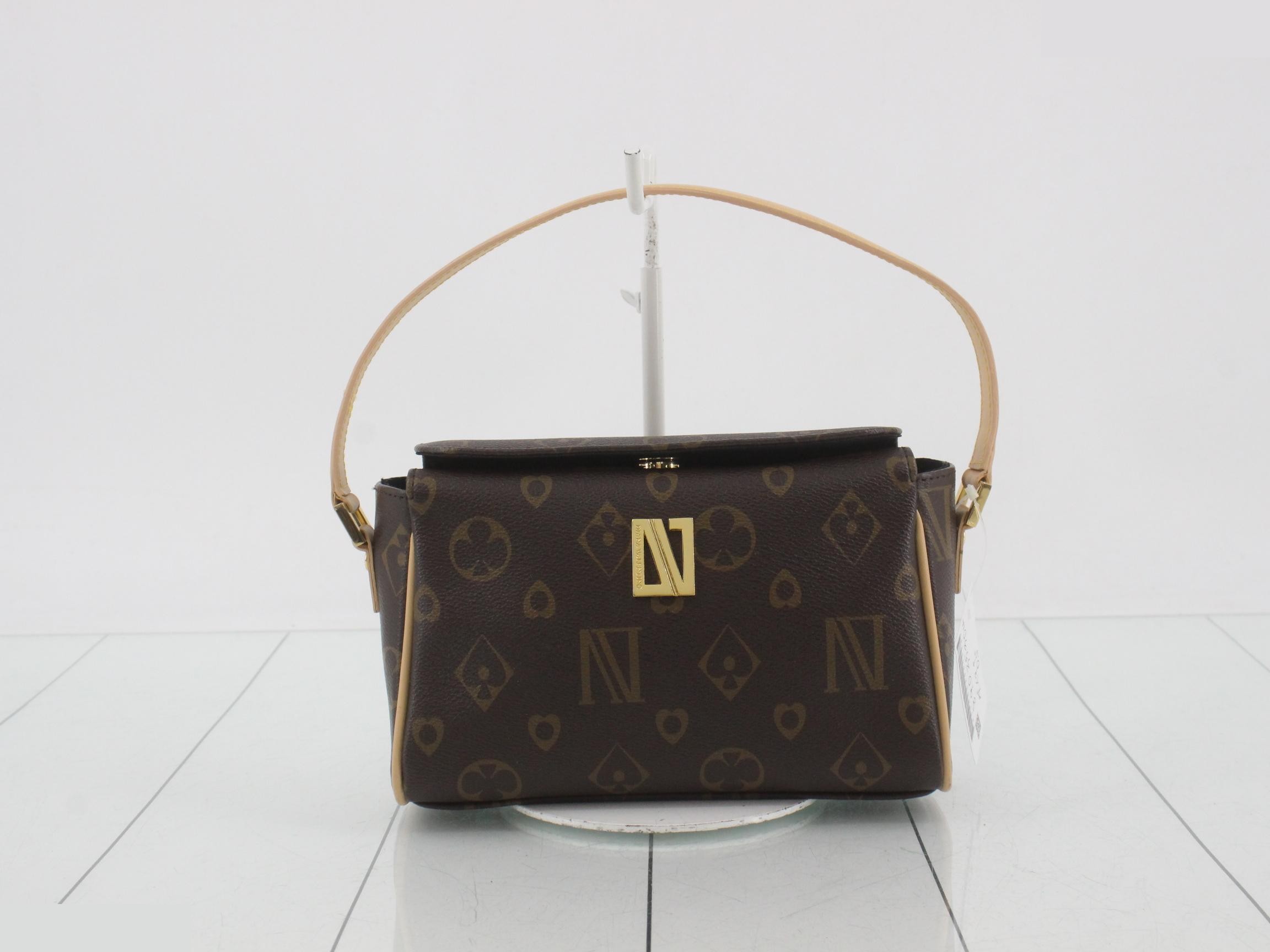 Diana logo all-over print, brown, W21 H13 D7.5