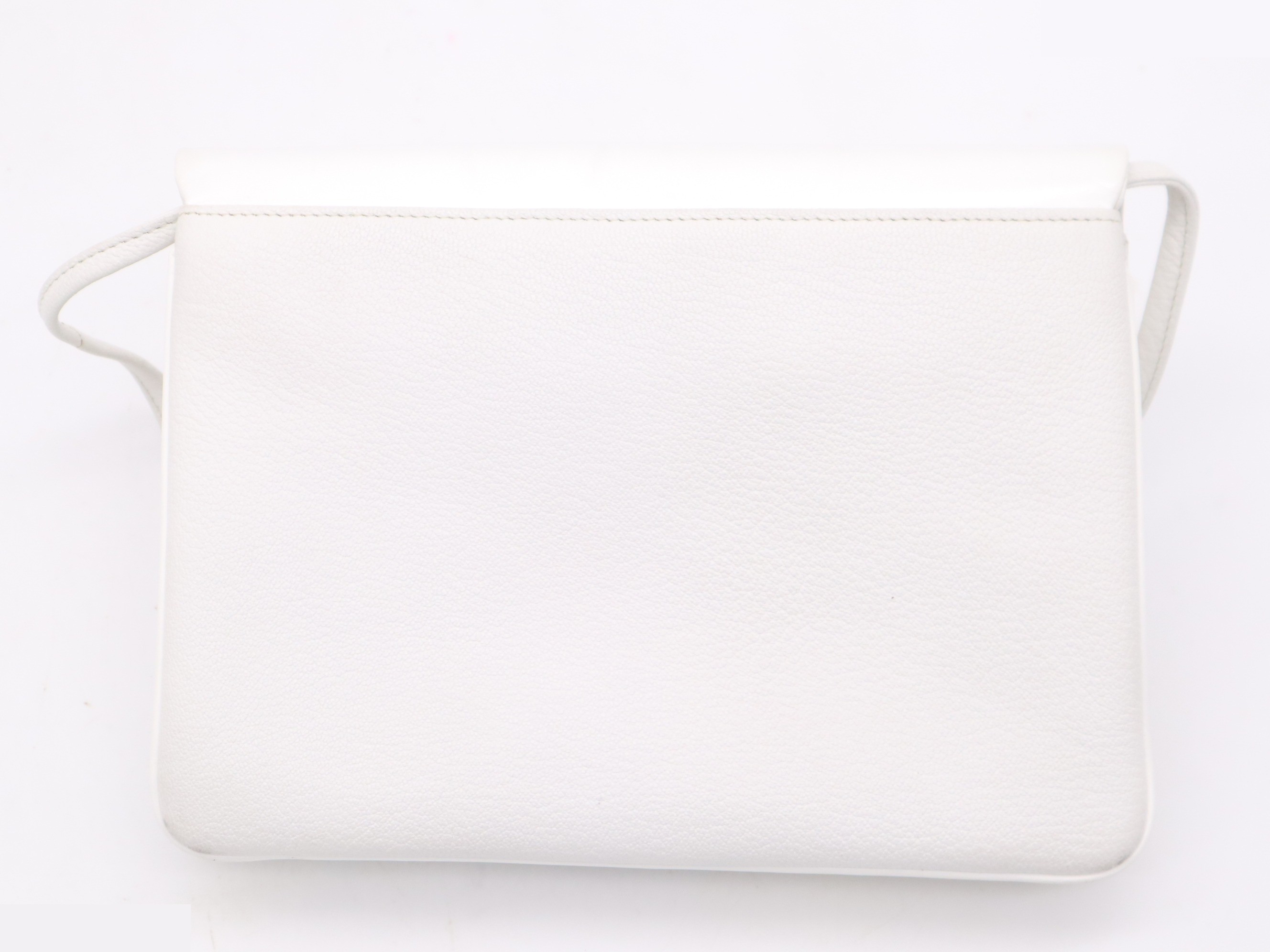 Leather shoulder bag with 4G logo hardware, white, includes dust bag. — view 2