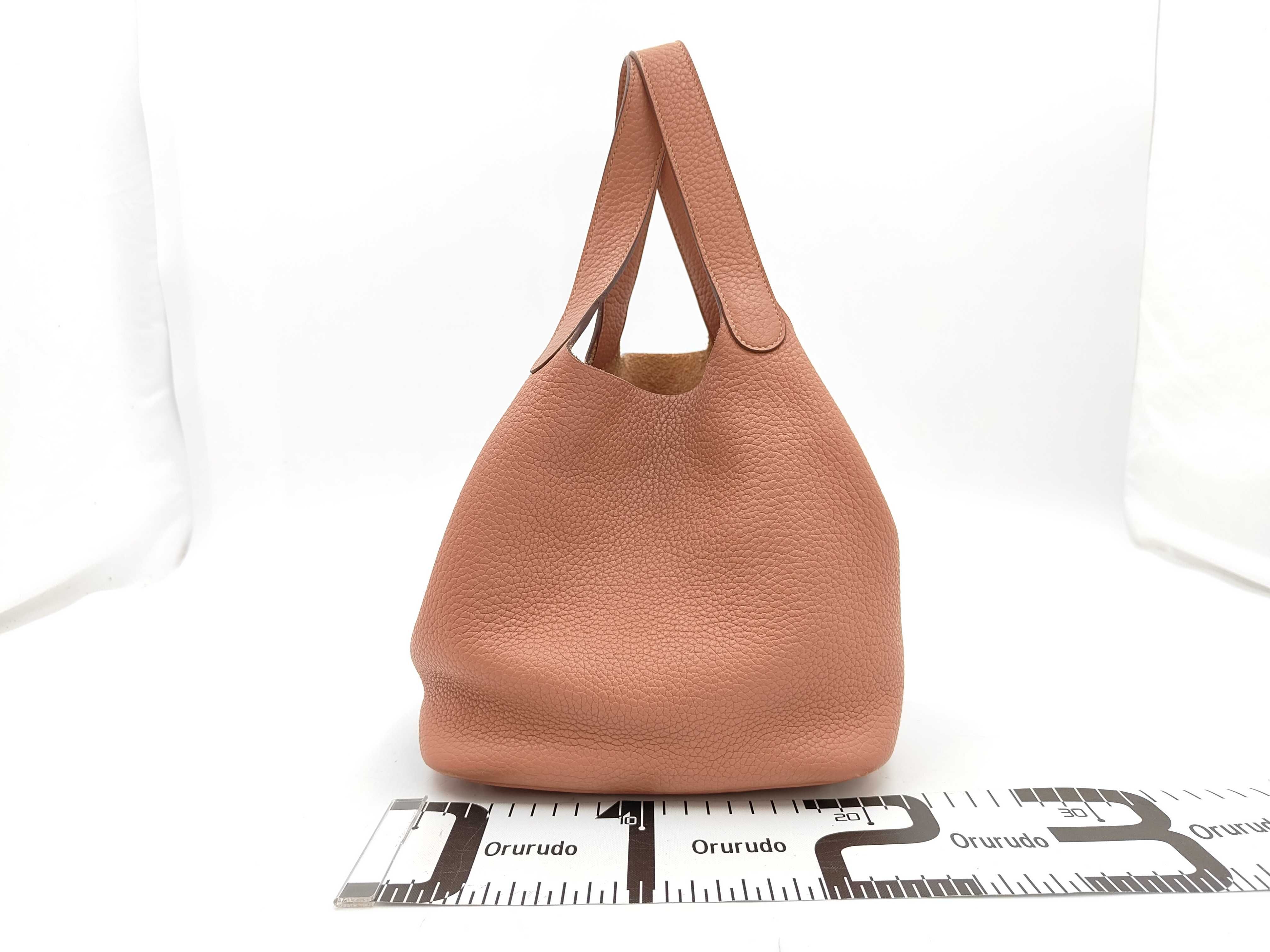 Picotin Lock MM Taurillon Clemence Pink Handbag with Silver Hardware — view 2