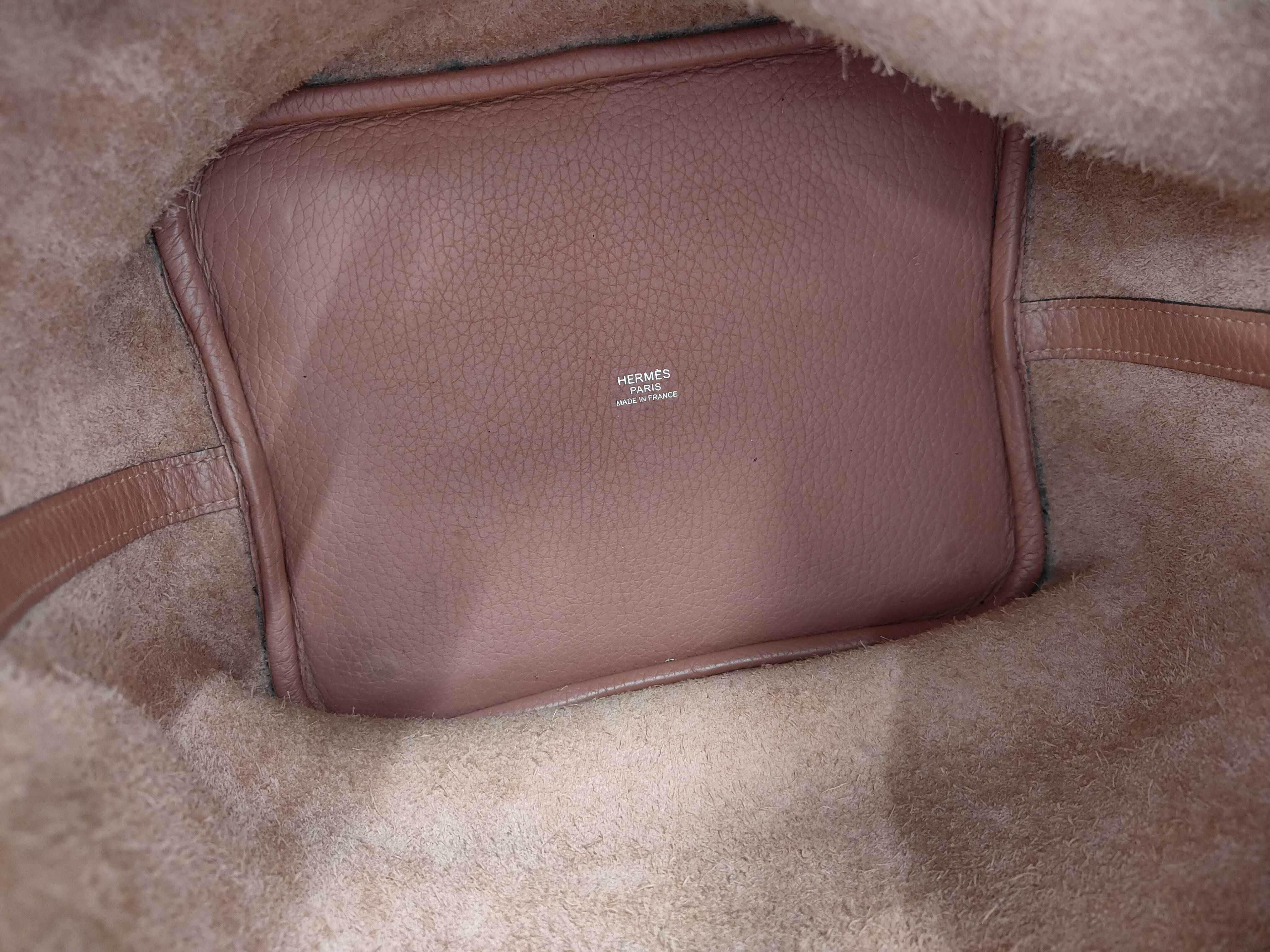Picotin Lock MM Taurillon Clemence Pink Handbag with Silver Hardware — view 7