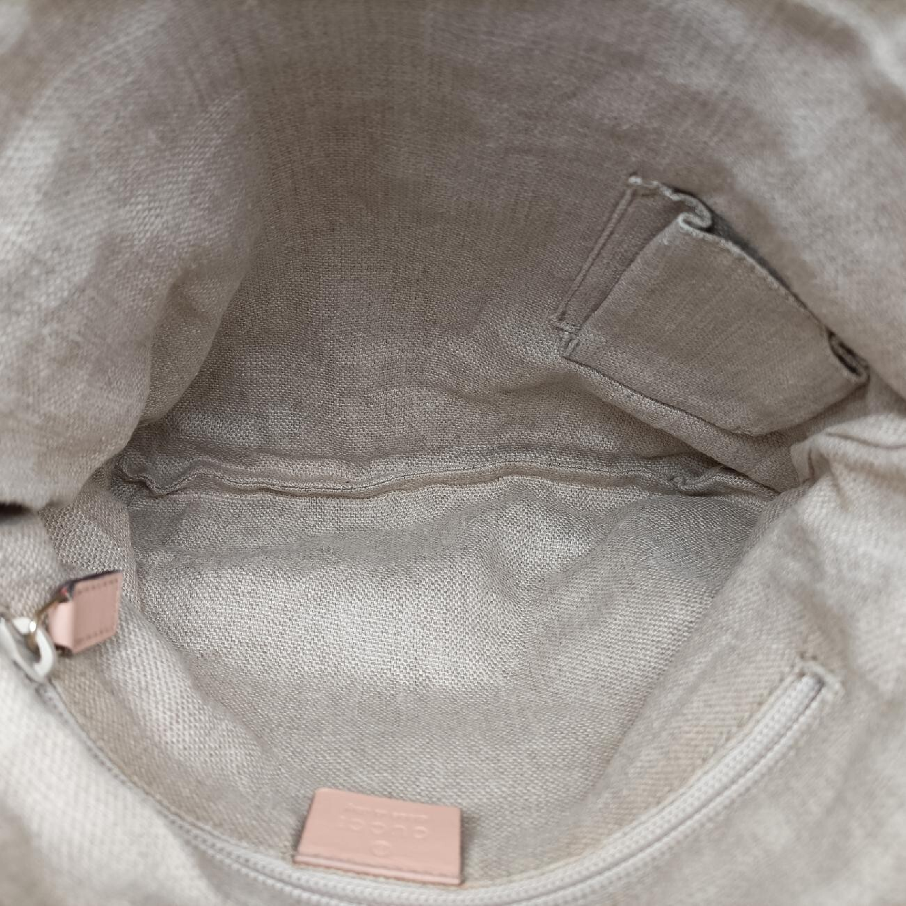 Flora Multicolor x Ivory Canvas x Leather Shoulder Bag 145857 — view 6