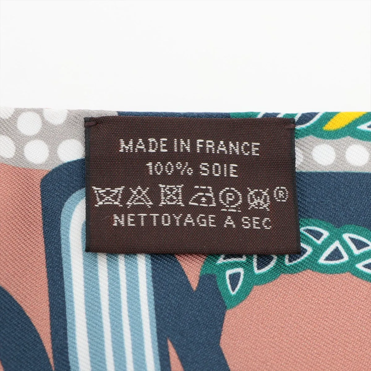 Twilly Fantaisie d'Etriers (Fantasy of Stirrups) Silk Scarf, Brown, Slight wear and tear. — view 3
