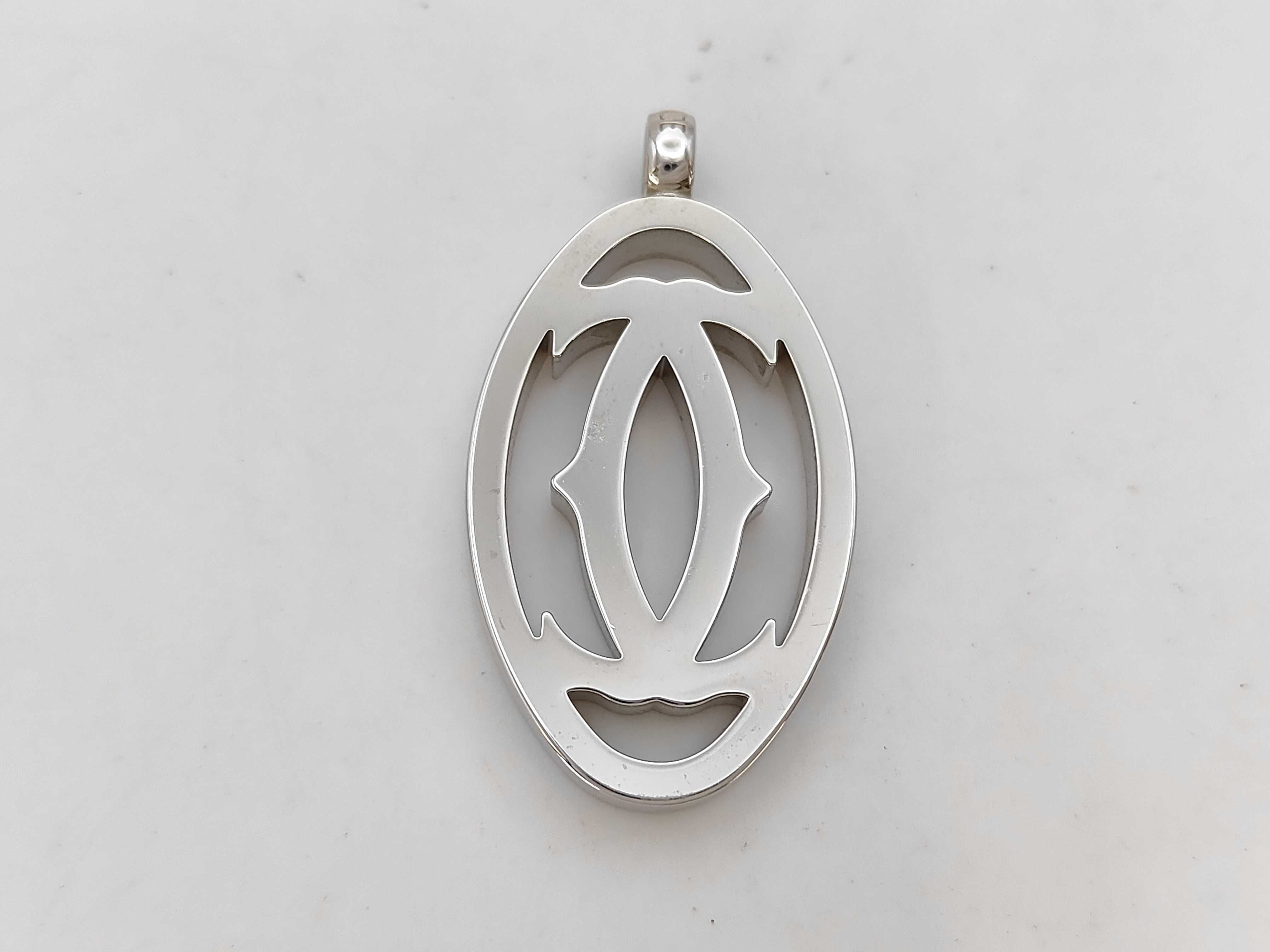 C2 logo necklace pendant — view 2