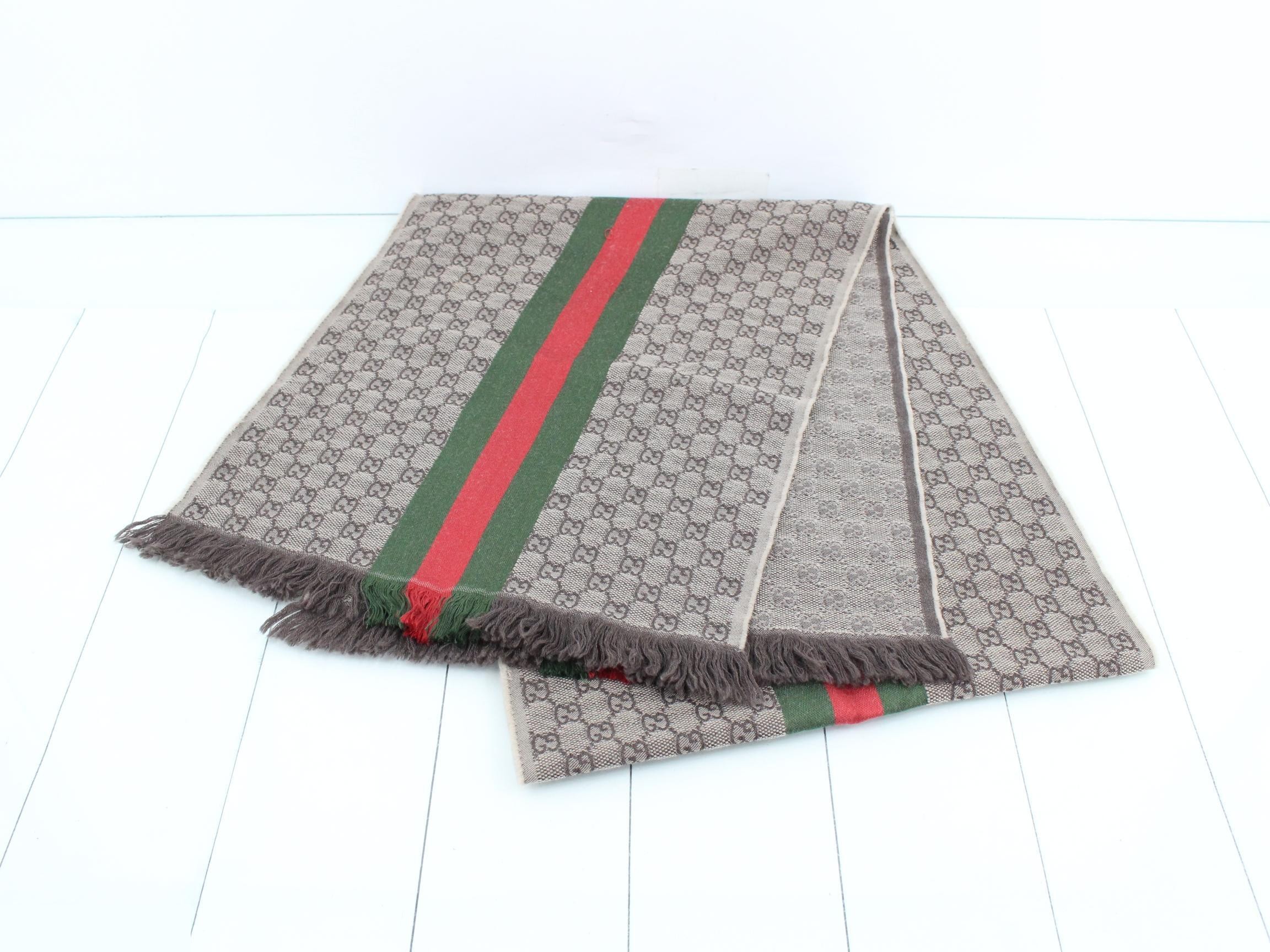 Tag attached, GG pattern, Sherry scarf — view 2