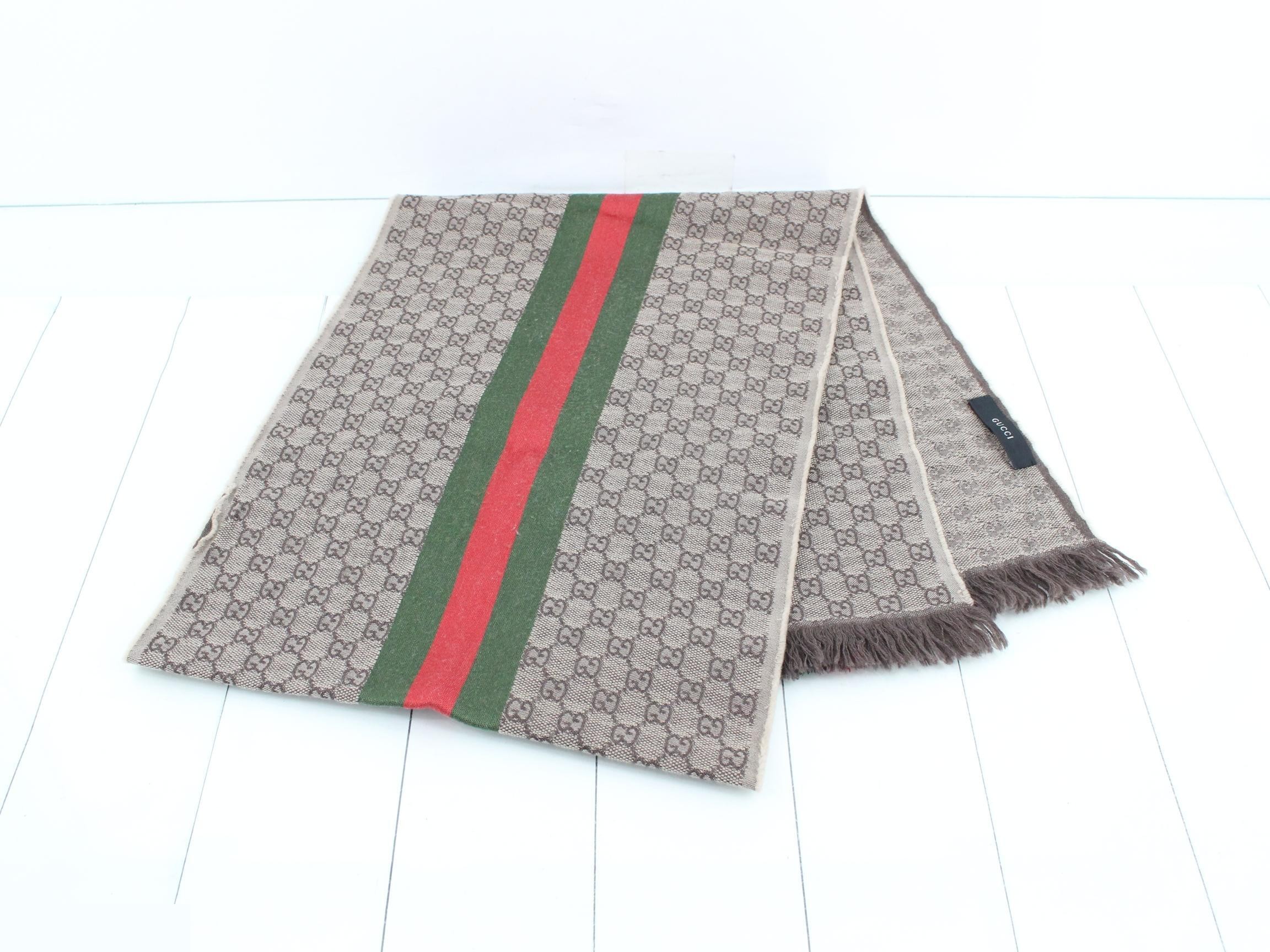 Tag attached, GG pattern, Sherry scarf — view 3