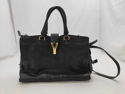 BAG CABAS 297957 LEATHER 2WAY BLACK Tote Bag