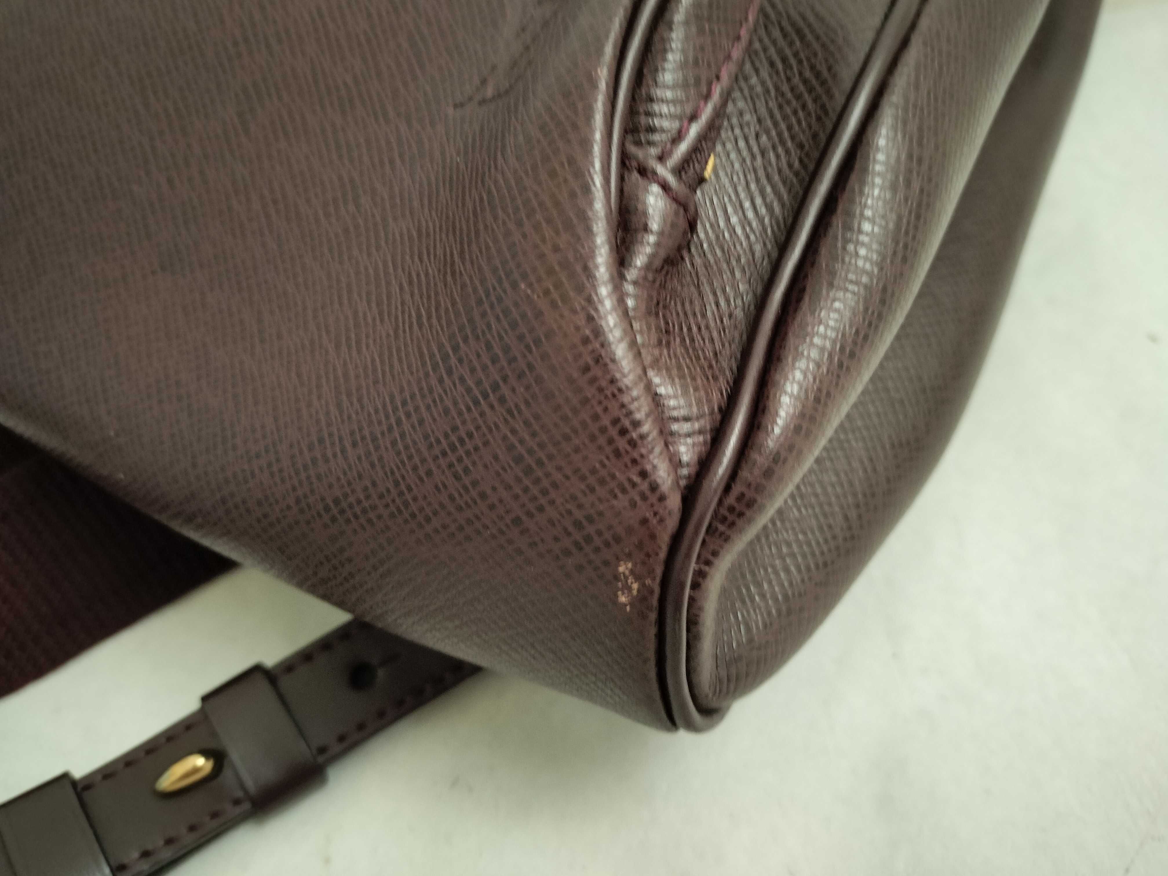 Taiga Leather Backpack, Wine Red Calfskin, Tiger Cassia M30172 — view 6
