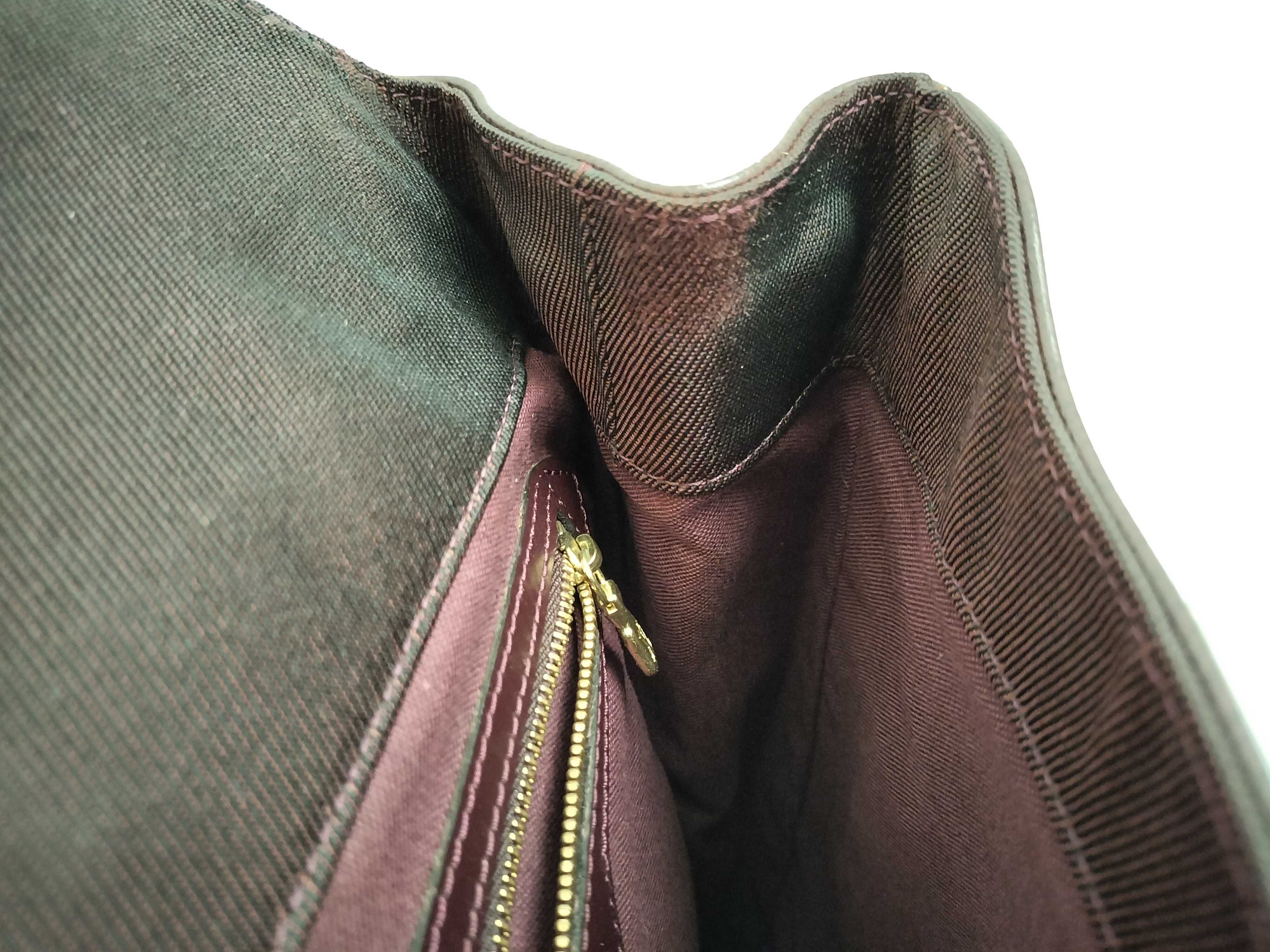 Taiga Leather Backpack, Wine Red Calfskin, Tiger Cassia M30172 — view 9