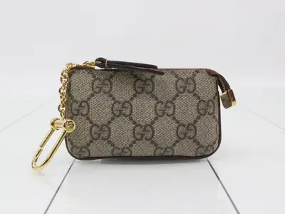 GG Supreme coin case with key ring, with box and dust bag, unused.