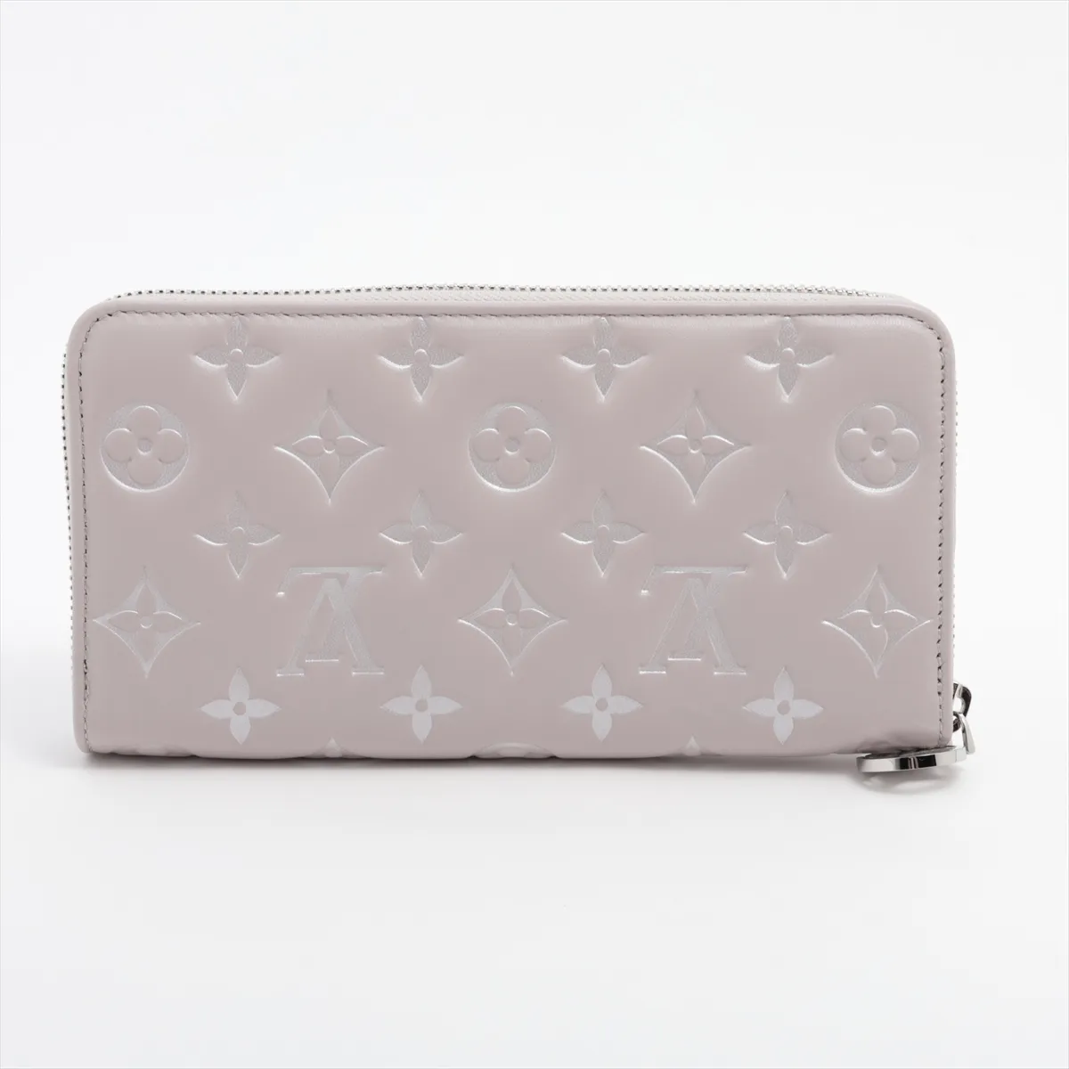 Monogram Empreinte Zippy Wallet M13700 Bloom Grey Round Zip Wallet (RFID detected) — view 2