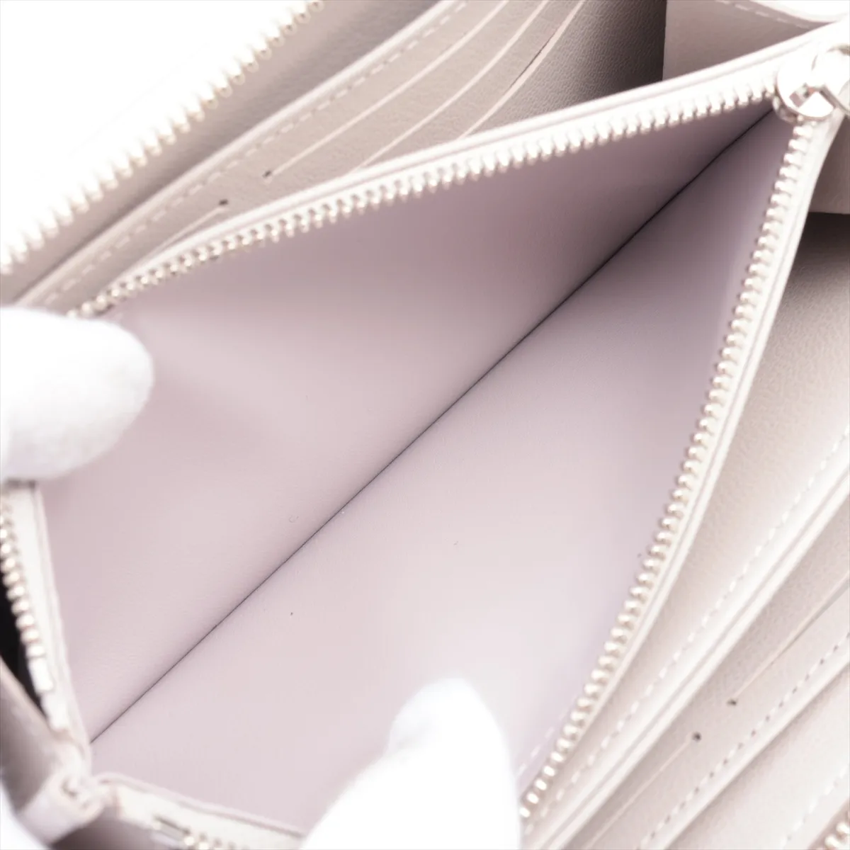 Monogram Empreinte Zippy Wallet M13700 Bloom Grey Round Zip Wallet (RFID detected) — view 10