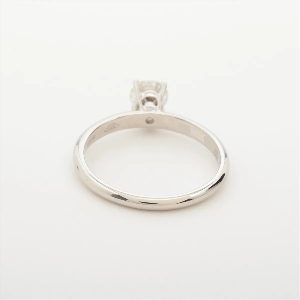 Roma Amor Diamond Ring, Pt950, 2.1g, 0.32 G, VS2 clarity, 3EX finish, FB finish, 5533757236, 358838, with guarantee and QR code readable. — view 2