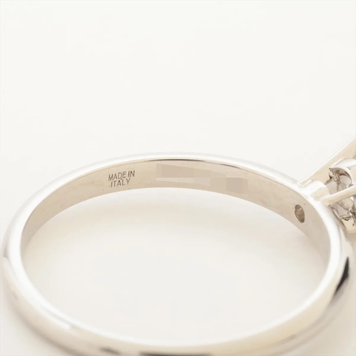 Roma Amor Diamond Ring, Pt950, 2.1g, 0.32 G, VS2 clarity, 3EX finish, FB finish, 5533757236, 358838, with guarantee and QR code readable. — view 3