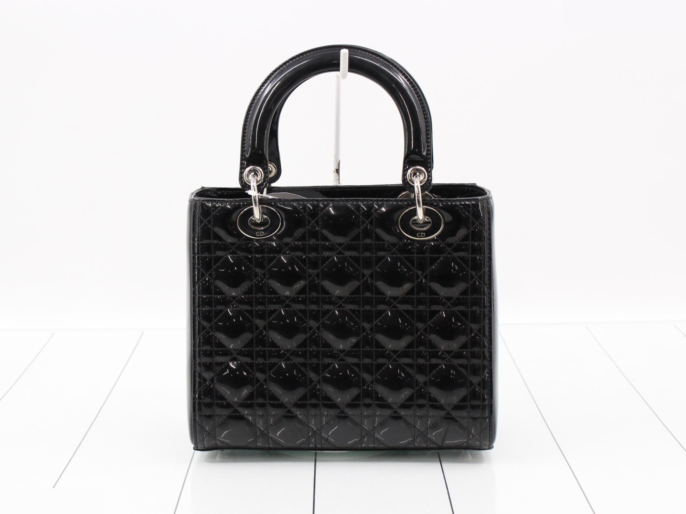 Lady Dior enamel tote bag, 2-way — view 2