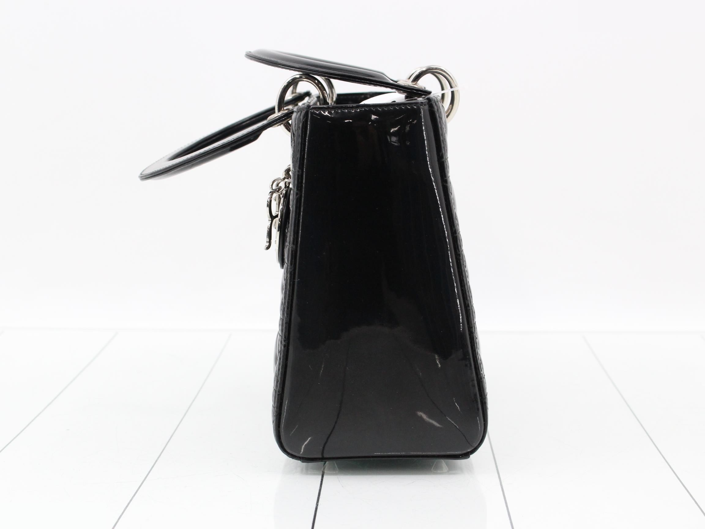 Lady Dior enamel tote bag, 2-way — view 3